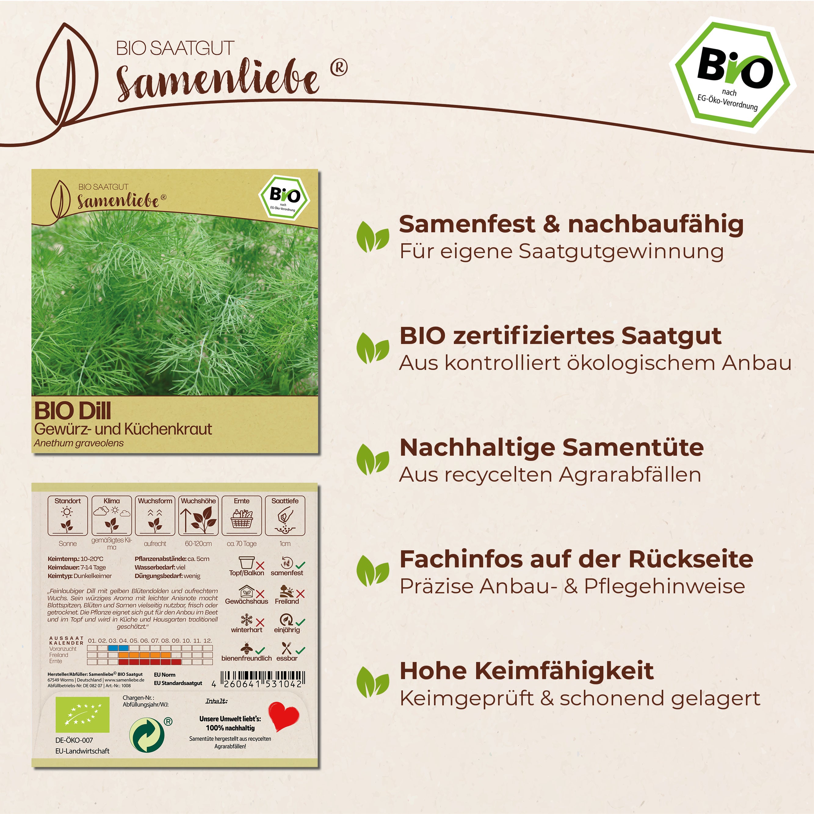 BIO Dill "Küchenkraut & Gurkenkraut"
