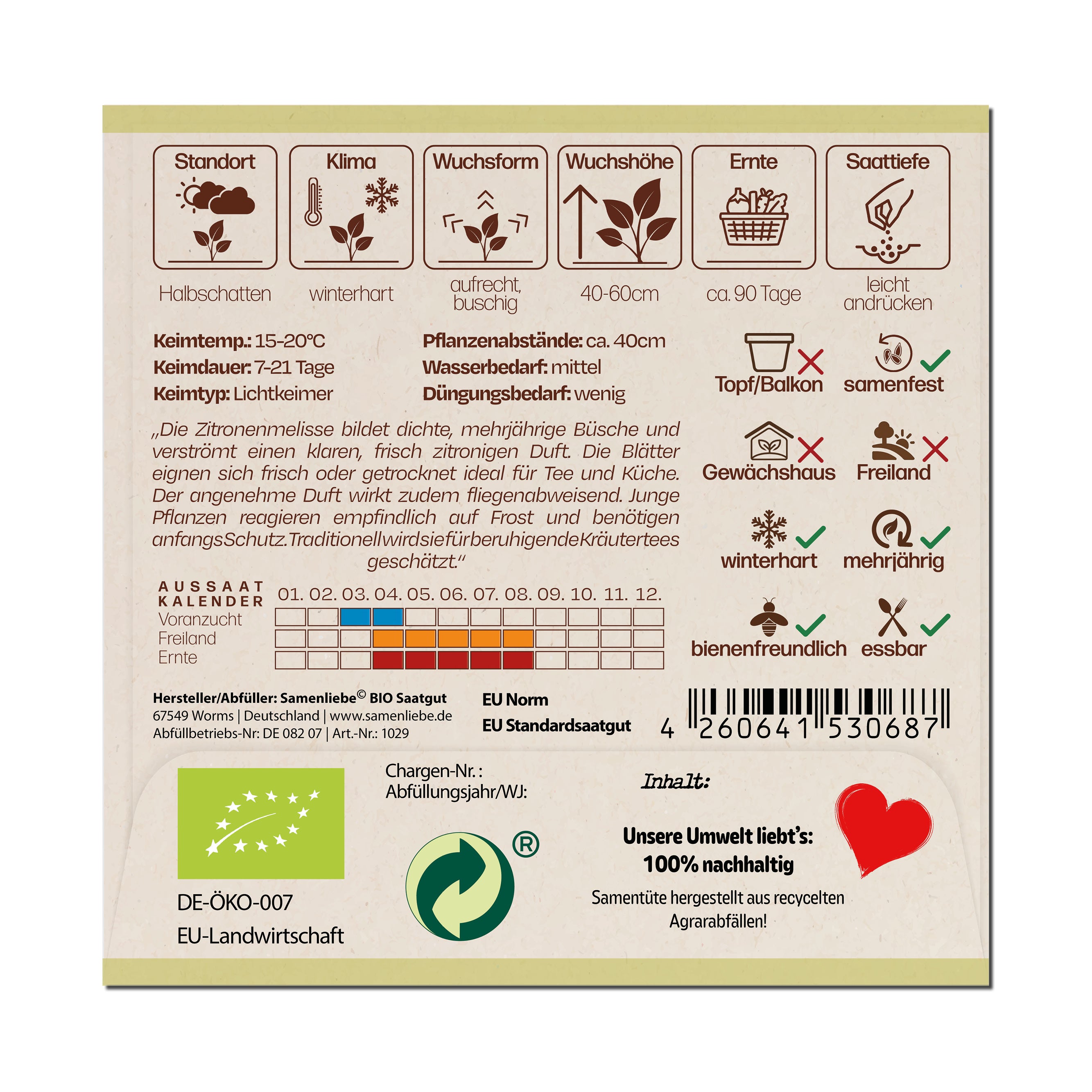 BIO Zitronenmelisse "Tee- & Heilpflanze"