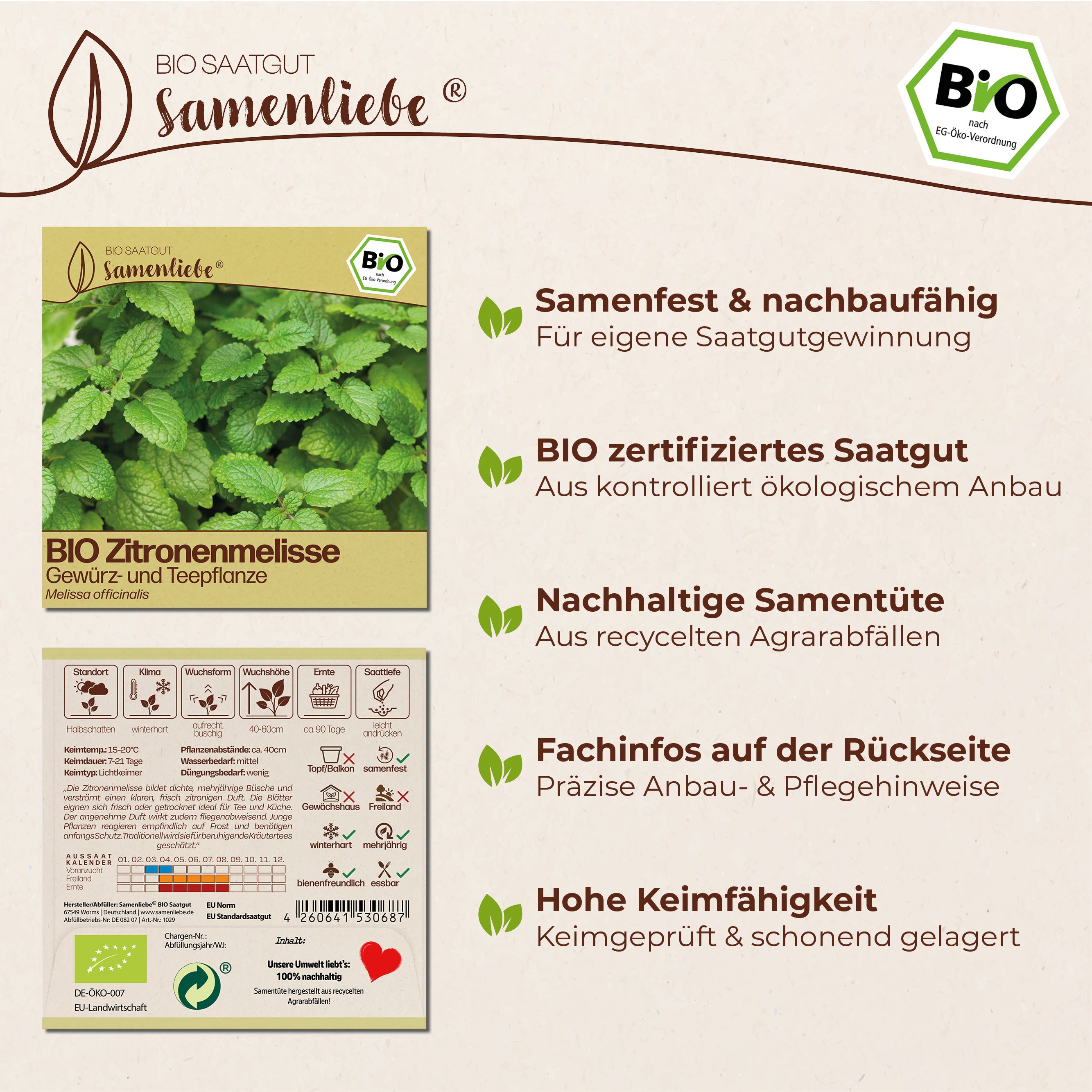 BIO Zitronenmelisse "Tee- & Heilpflanze"