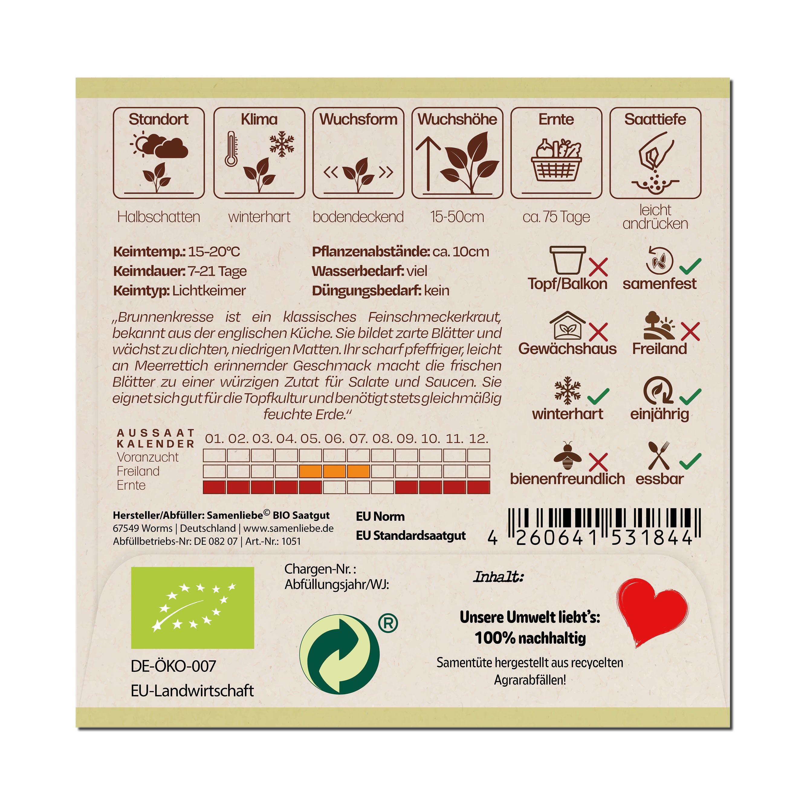 BIO Brunnenkresse "Echte Brunnenkresse"