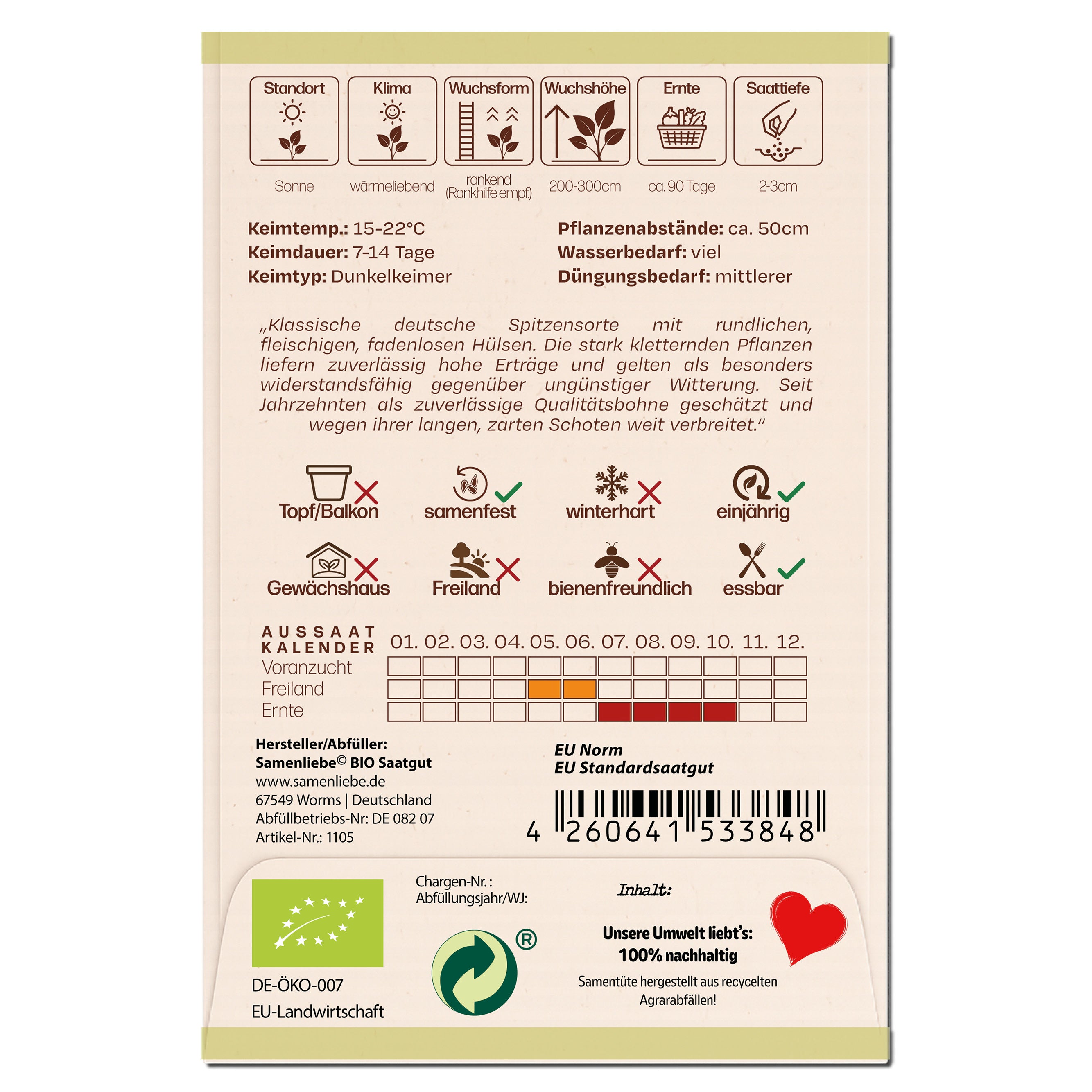 BIO Bohne "Neckarkönigin"