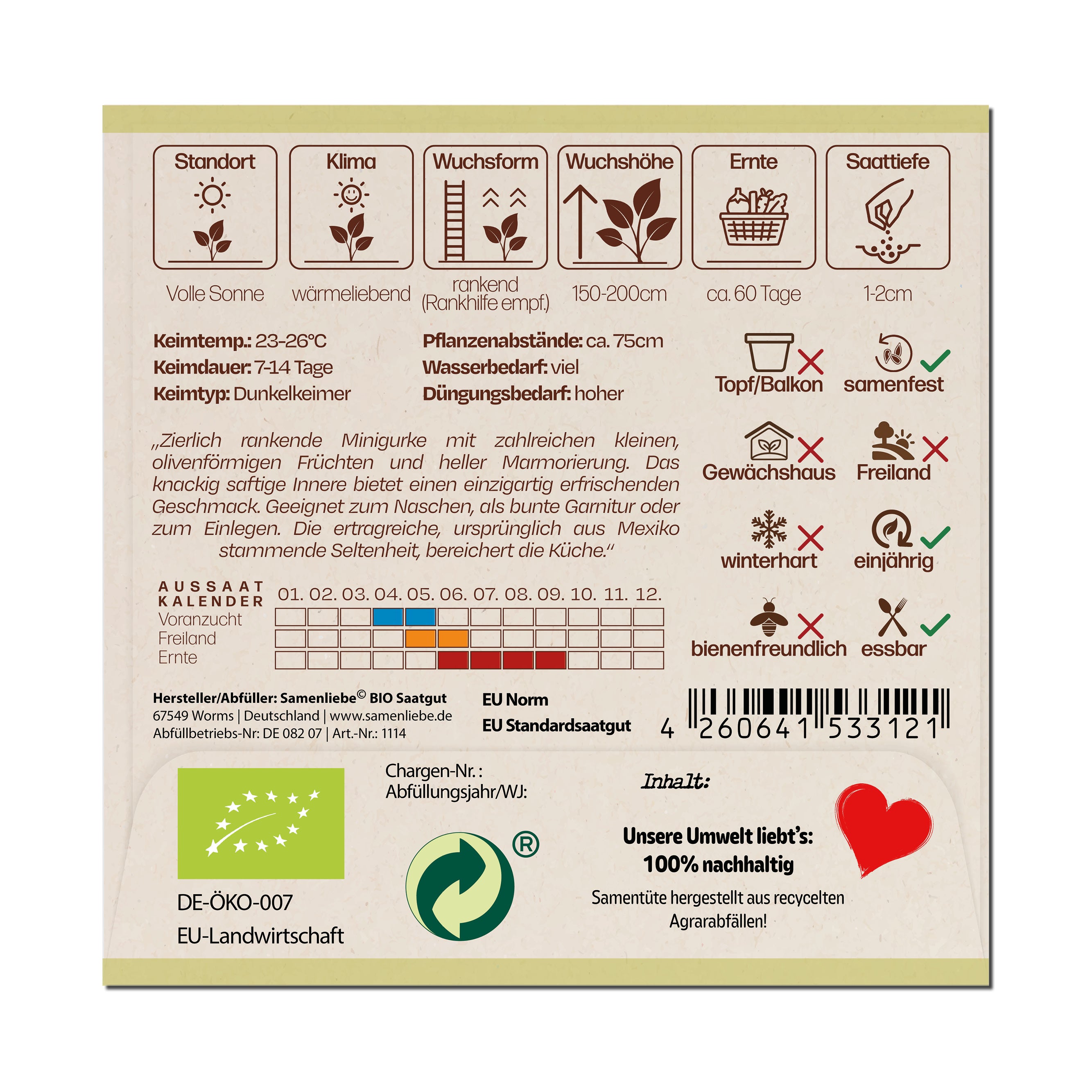 BIO Gurke "Mexikanische Minigurke"