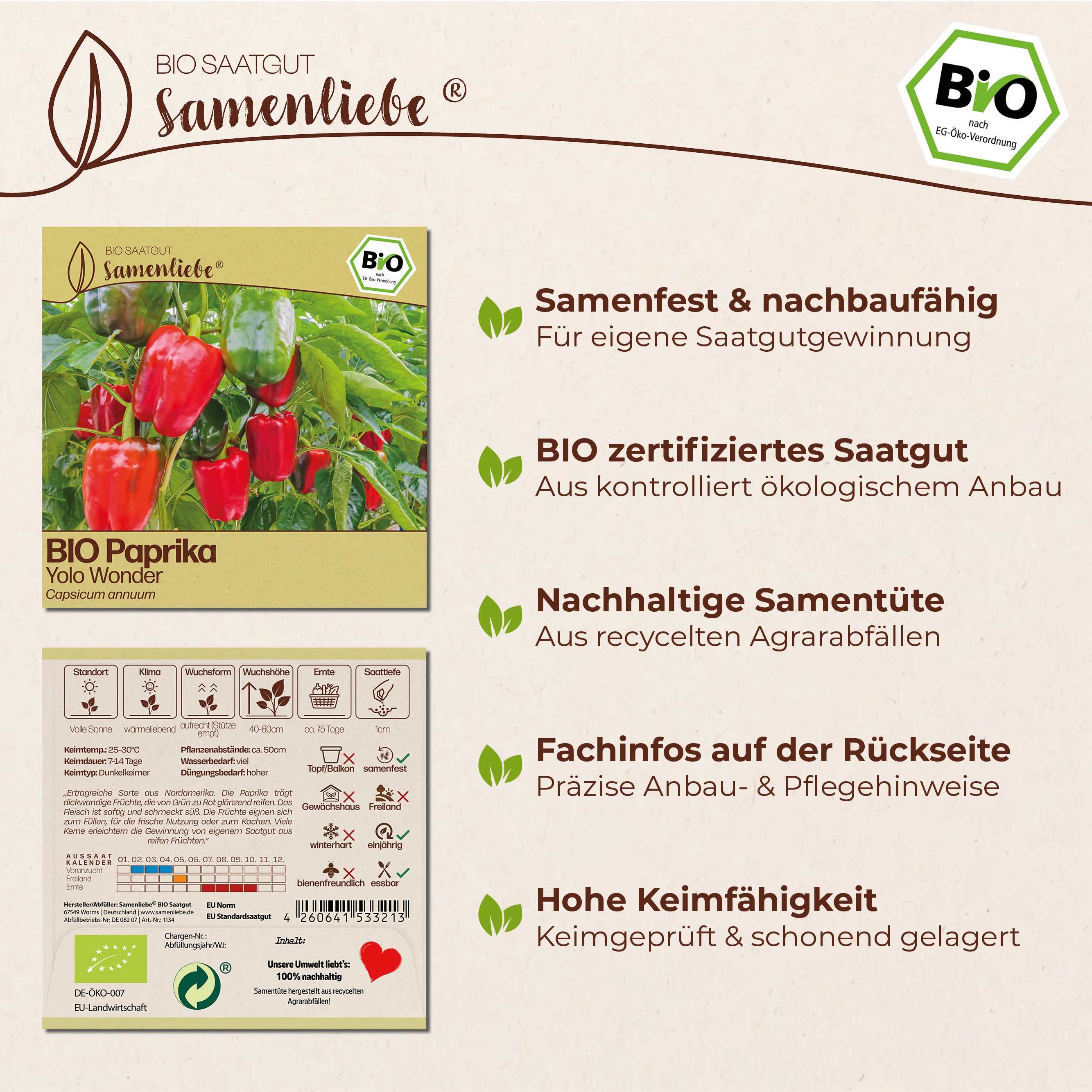 BIO Paprika "Yolo Wonder"