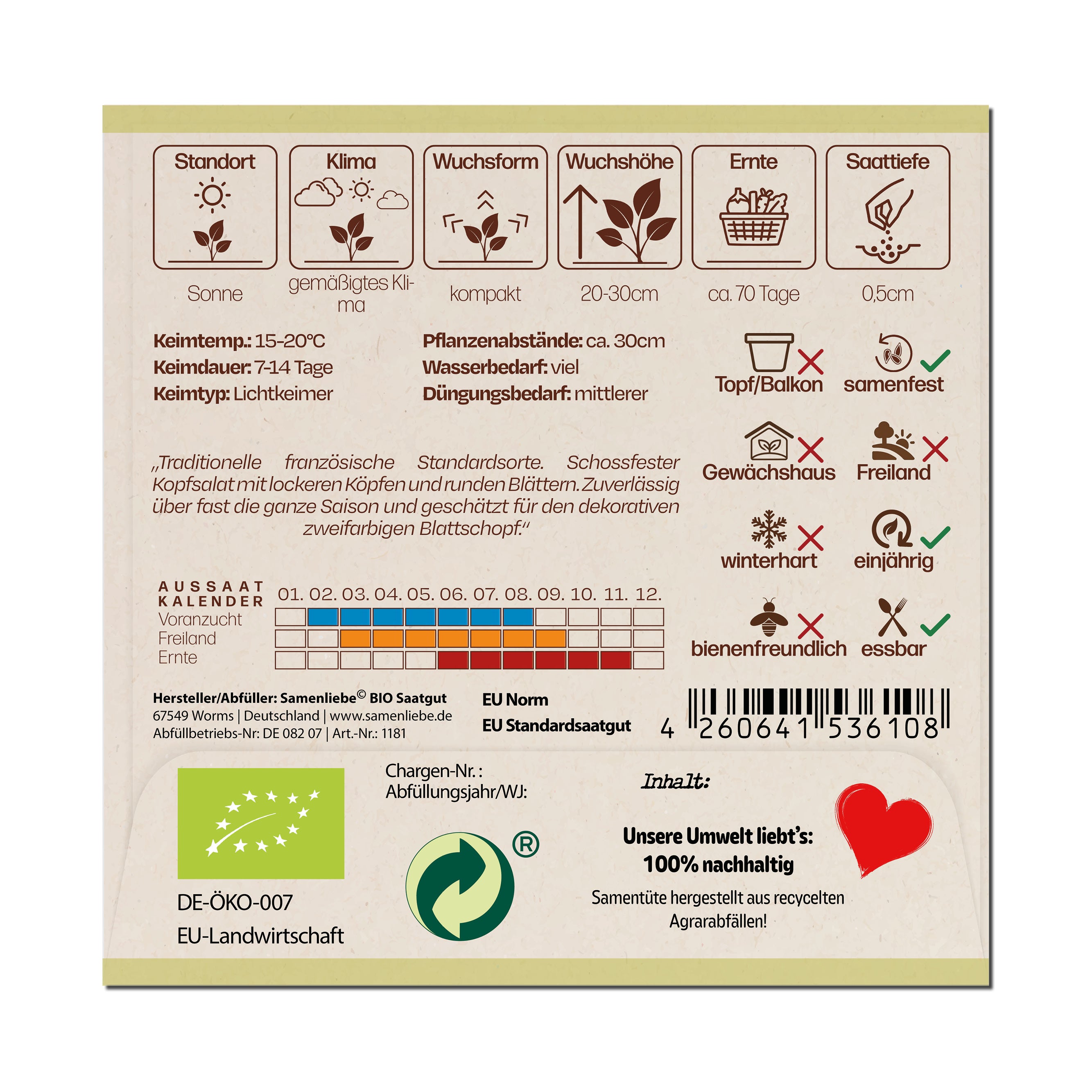 BIO Salat "Wunder der vier Jahreszeiten"