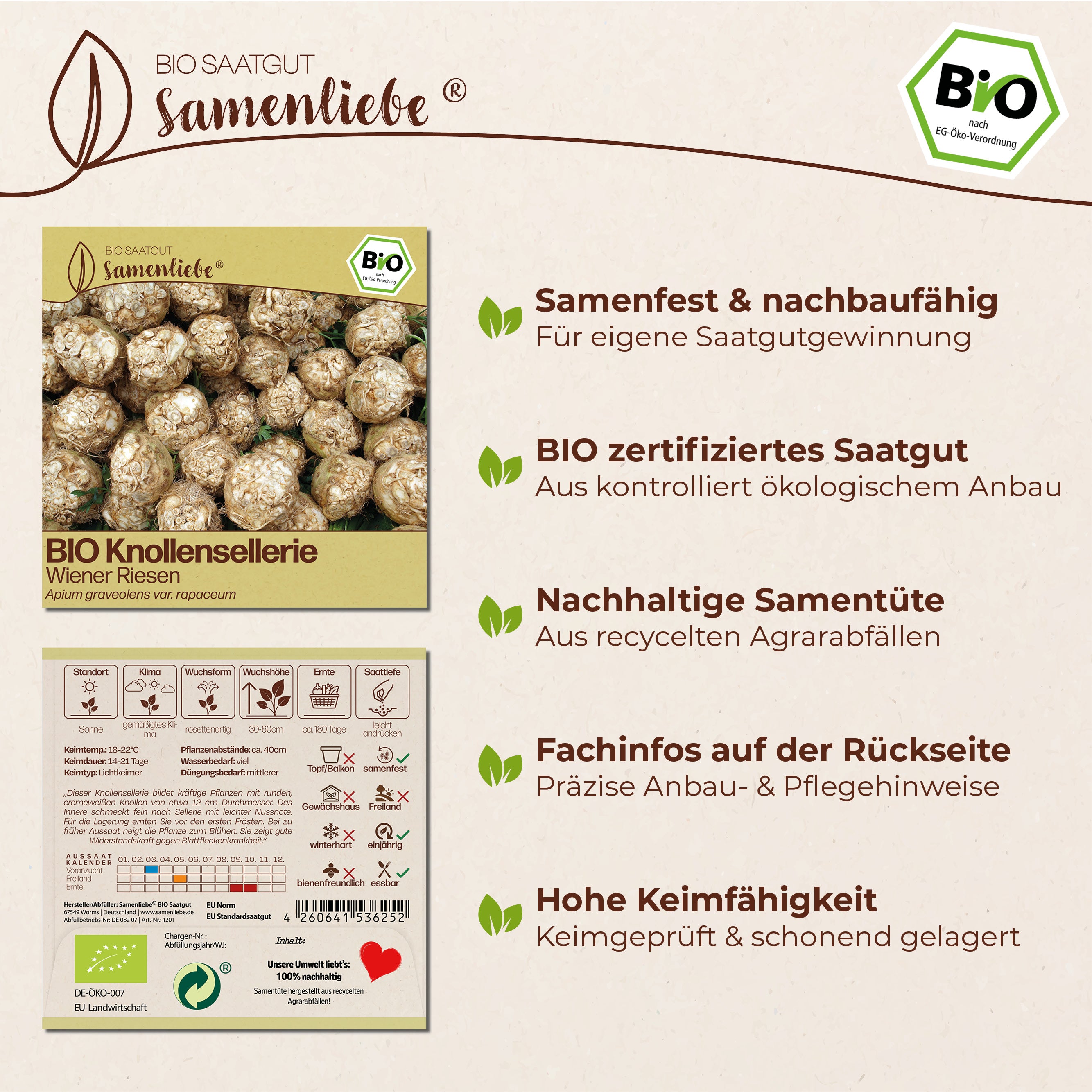 BIO Knollensellerie "Wiener Riesen"
