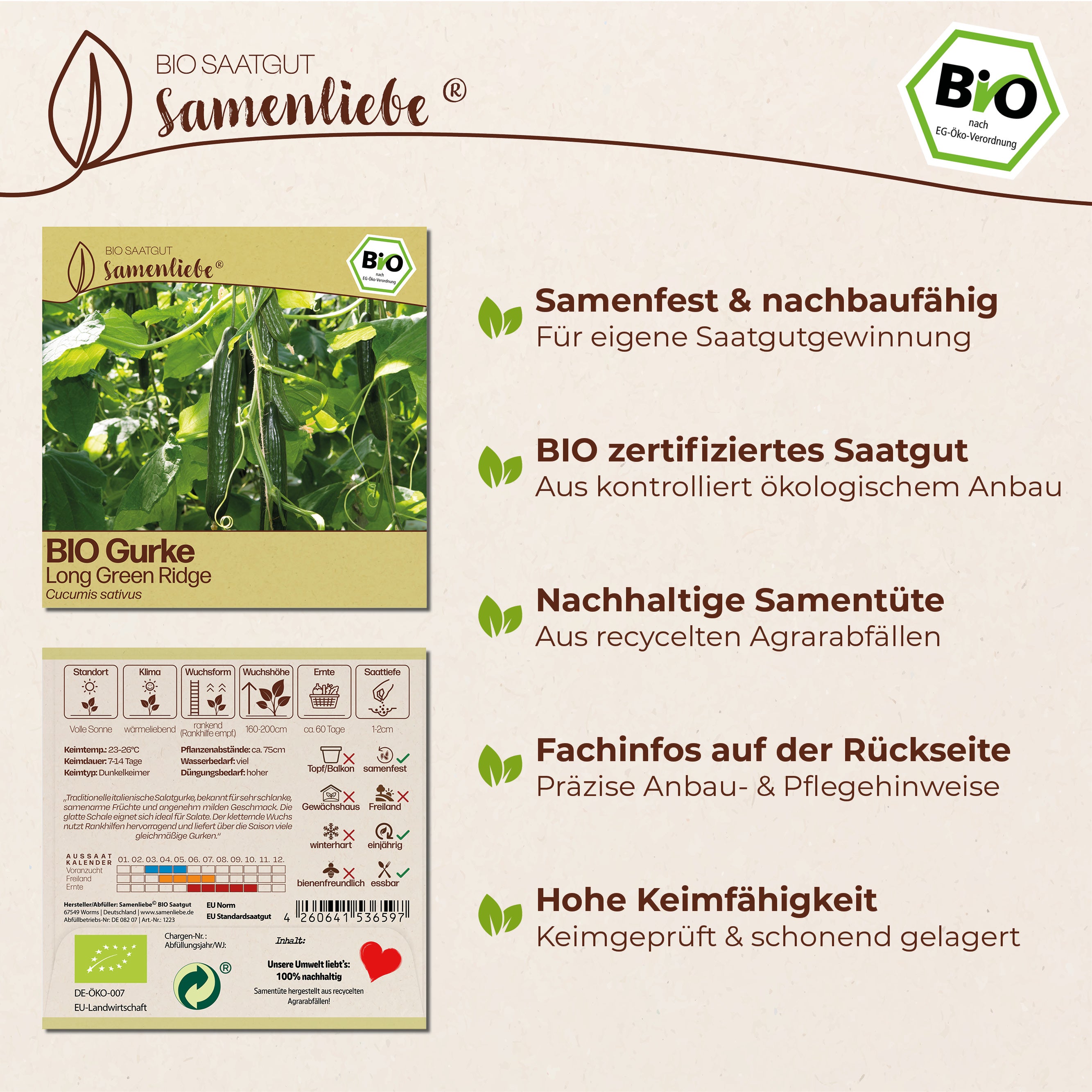 BIO Gurke "Long Green Ridge"