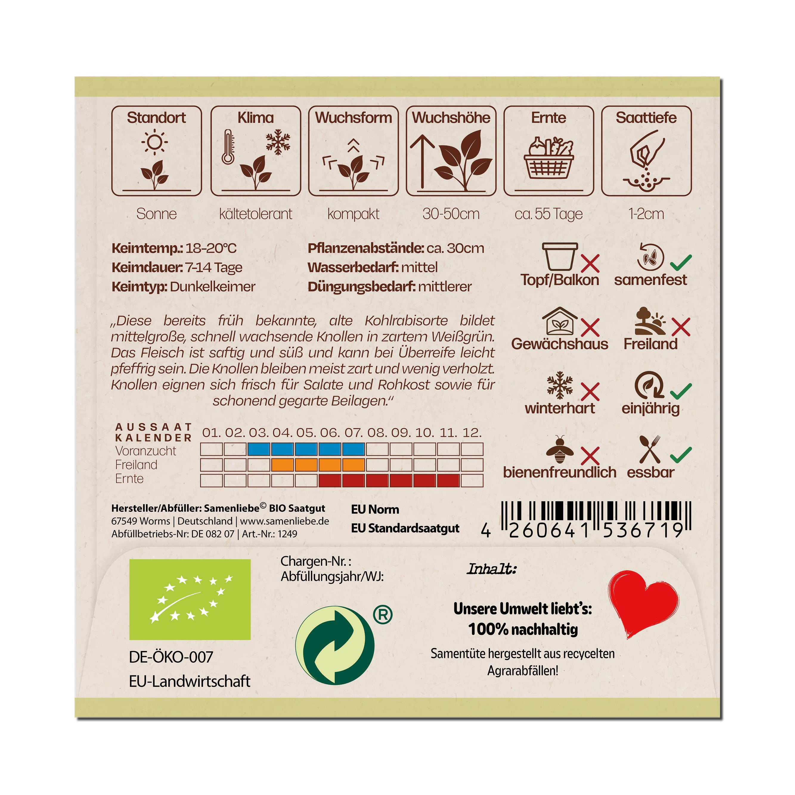 BIO Kohlrabi "Weißer Wiener"