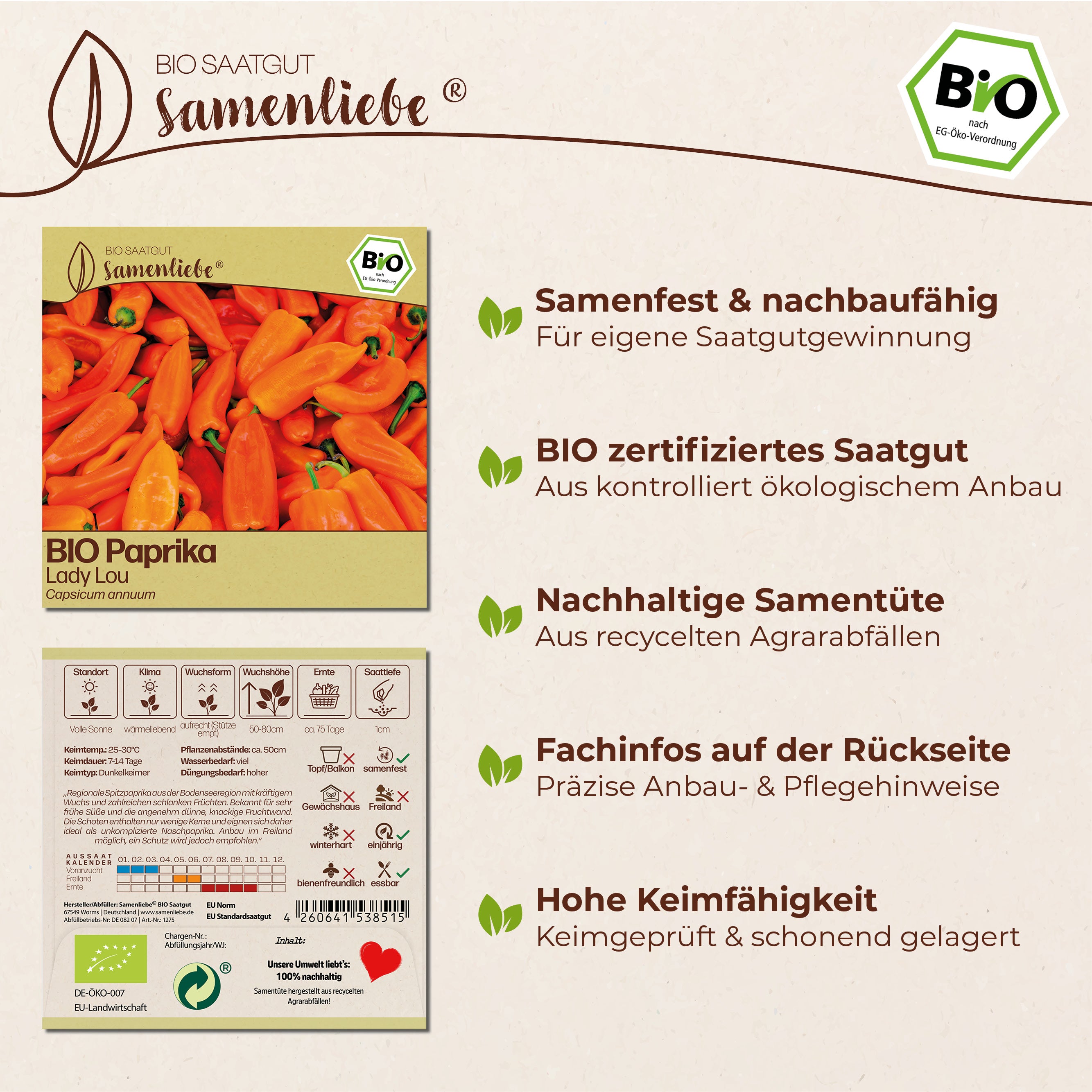 BIO Paprika "Lady Lou"