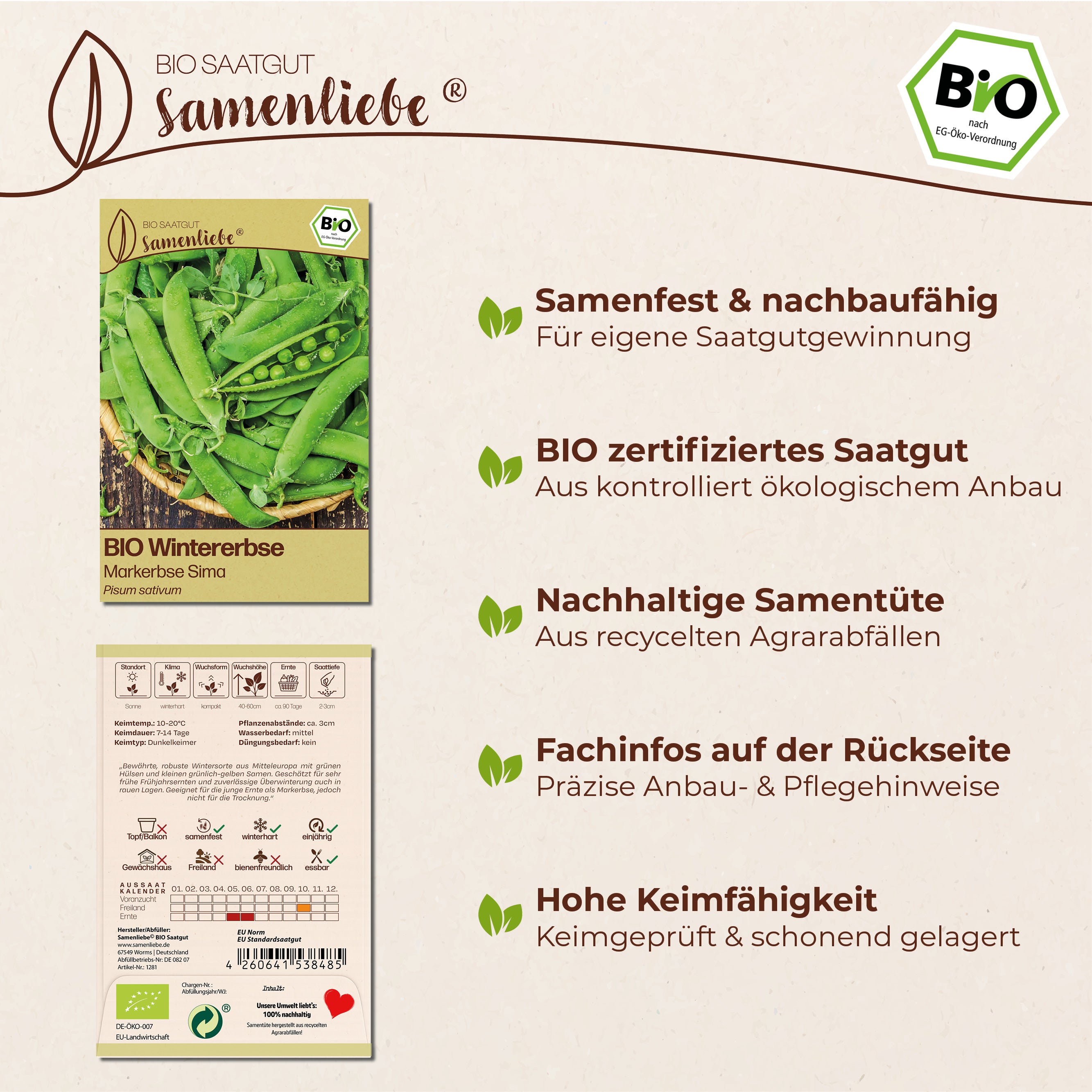 BIO Erbse "Sima"
