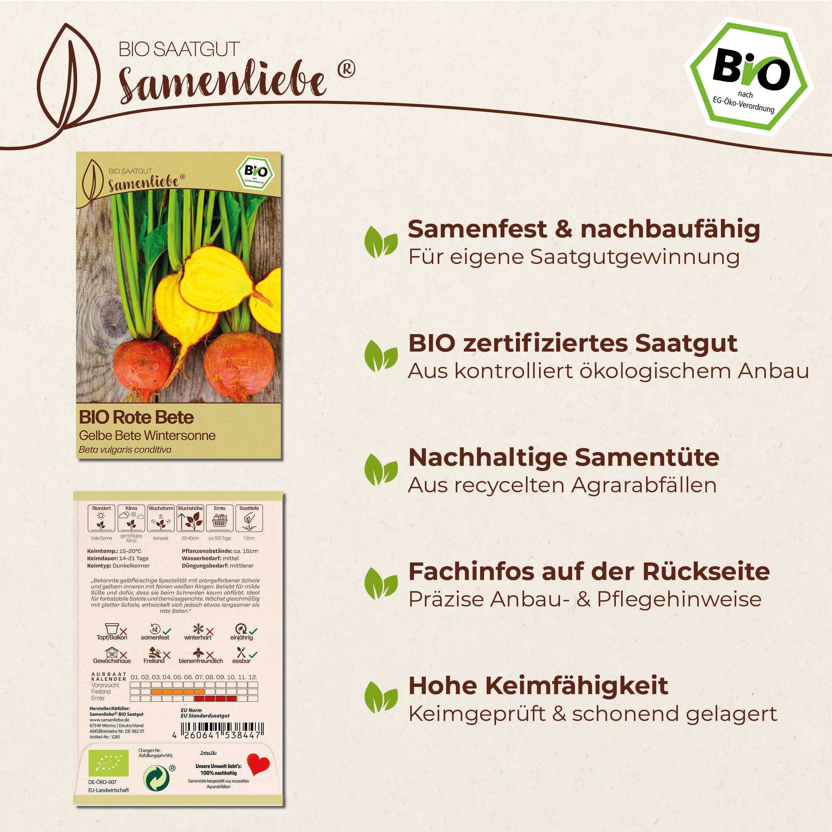 BIO Rote Bete "Wintersonne"