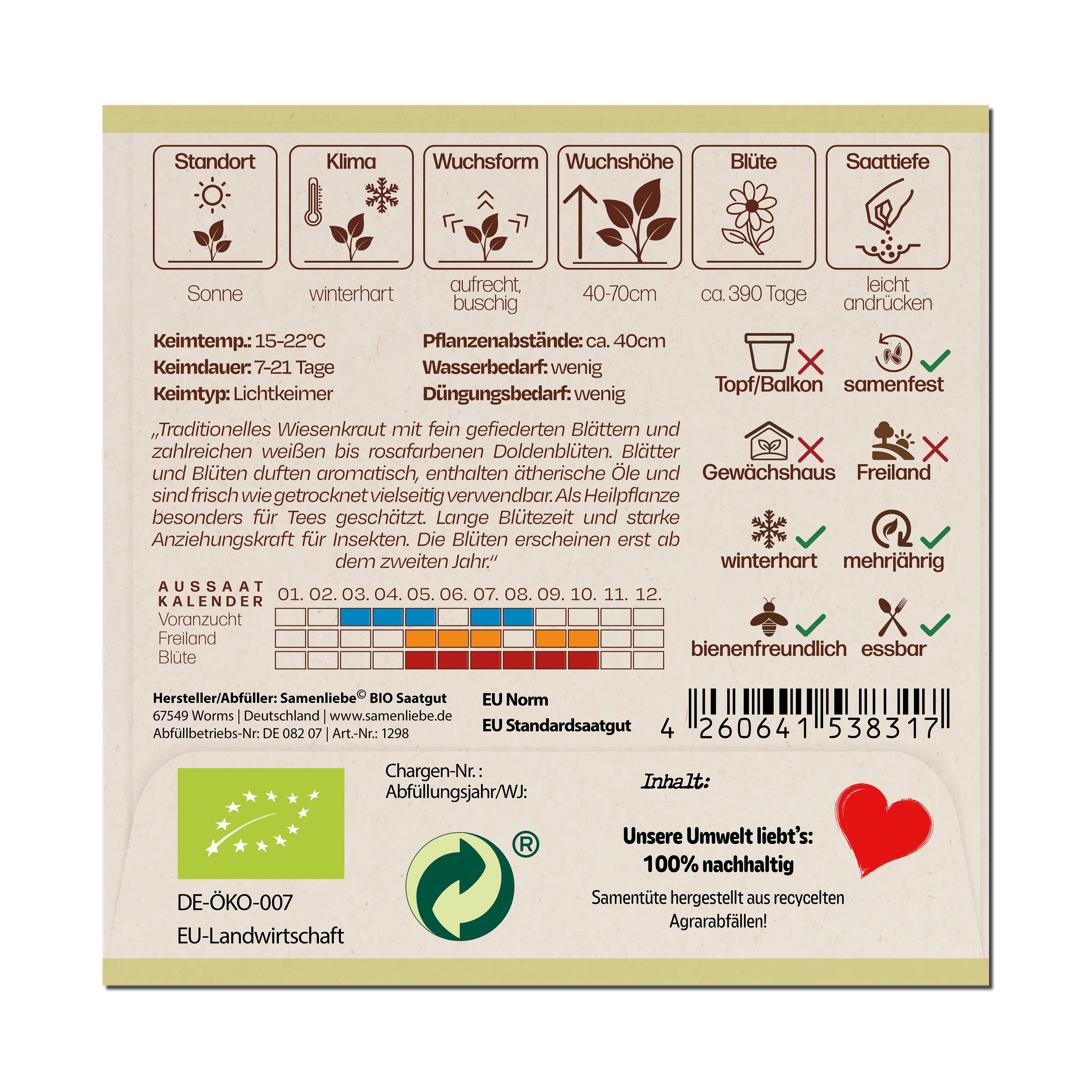 BIO Schafgarbe "Wildblume"