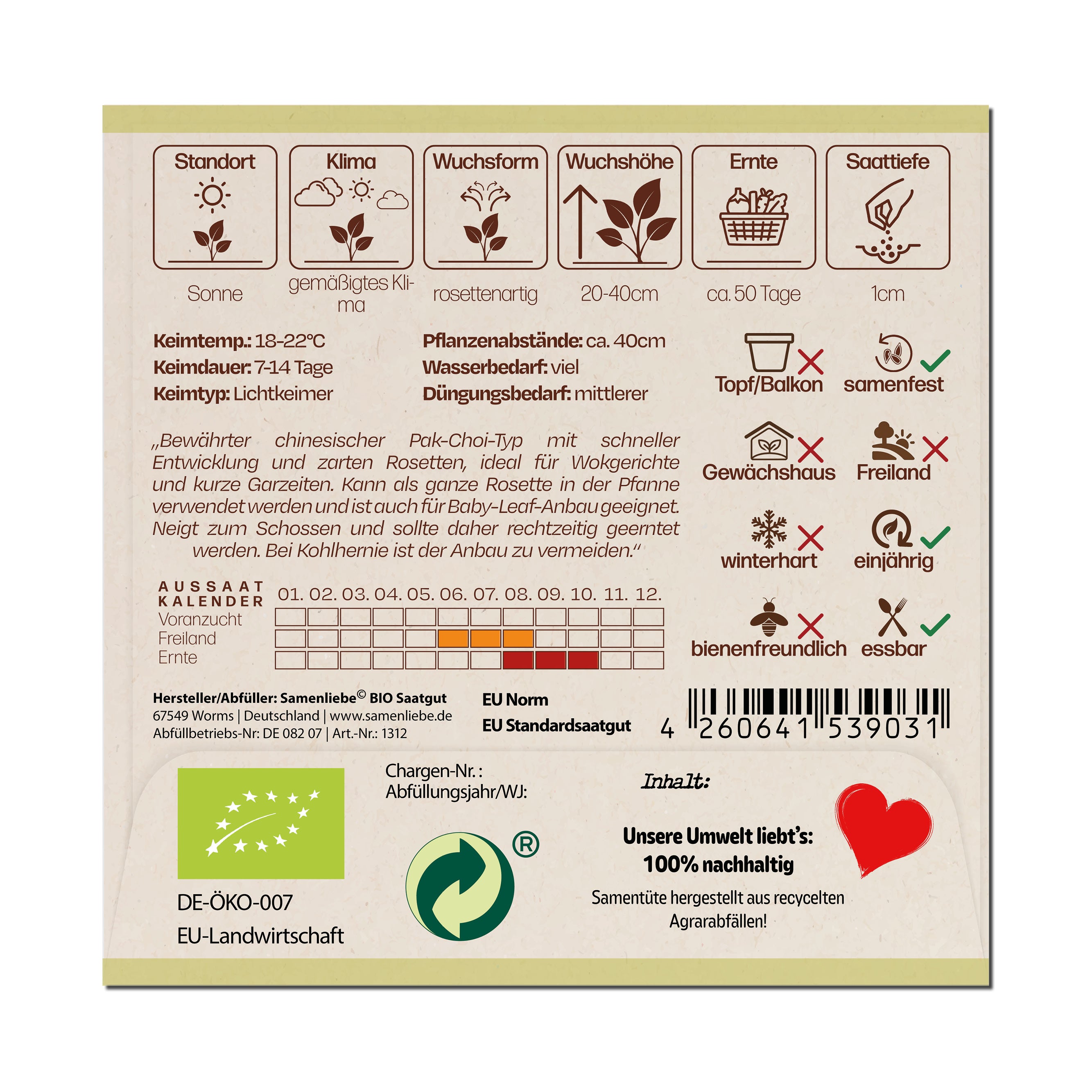 BIO Pak Choi "Taisai"
