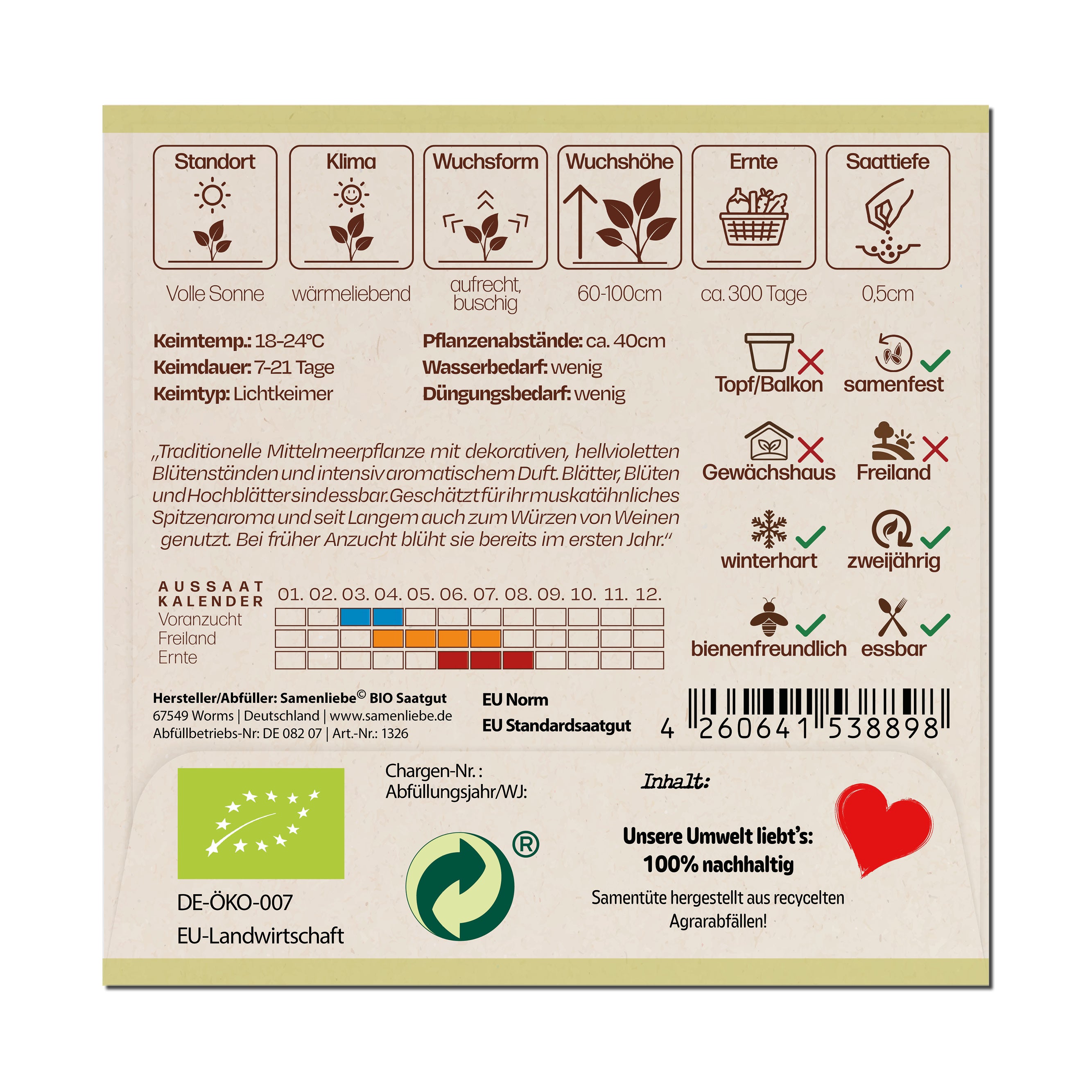 BIO Muskatellersalbei "Heilpflanze"