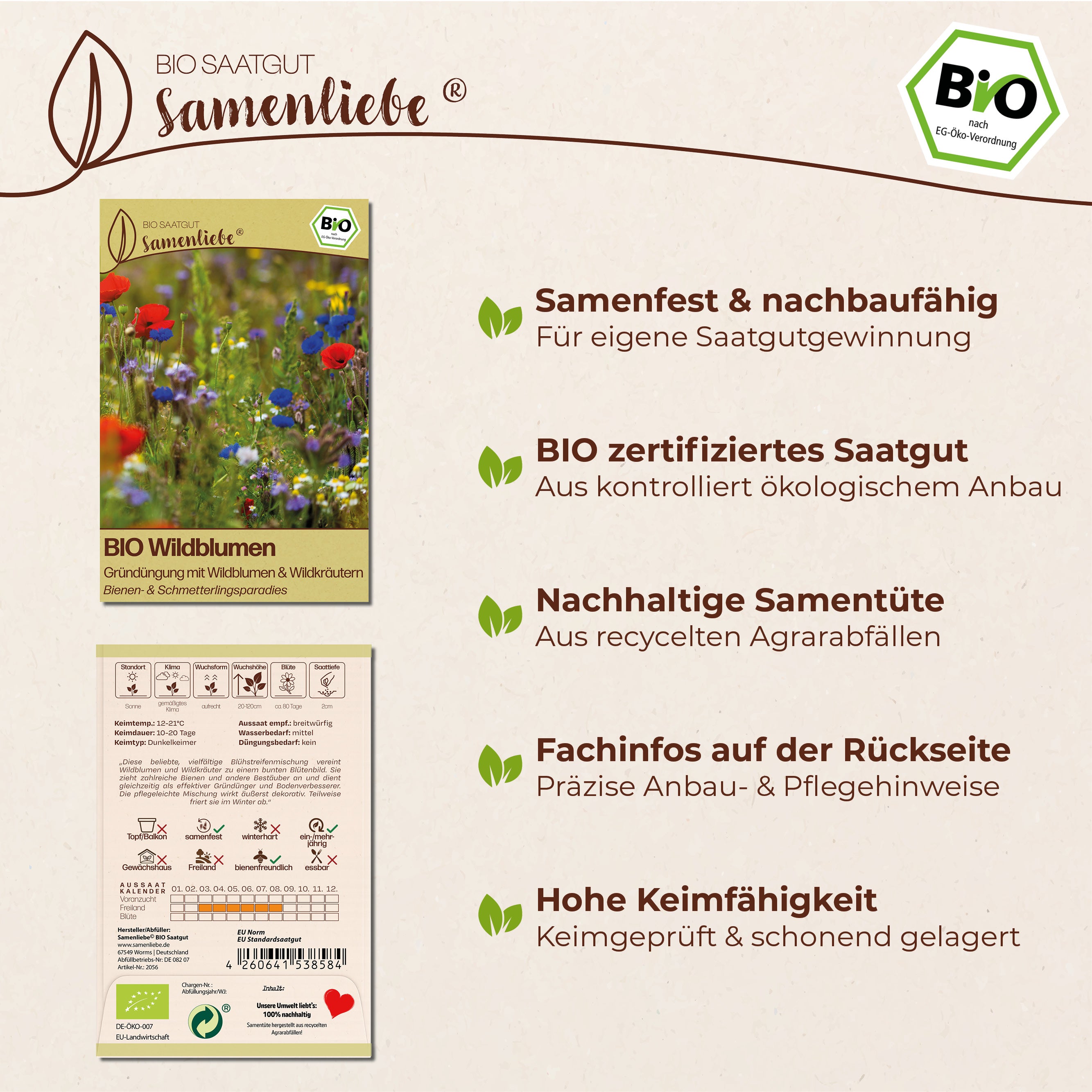 BIO Wildblumen "Wildblumen & Wildkräutern"