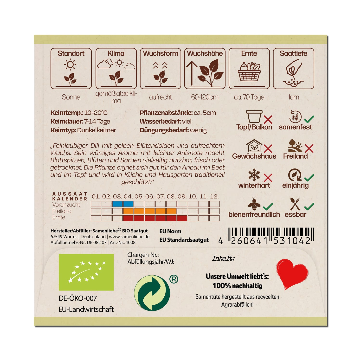 BIO Dill "Küchenkraut &amp; Gurkenkraut"