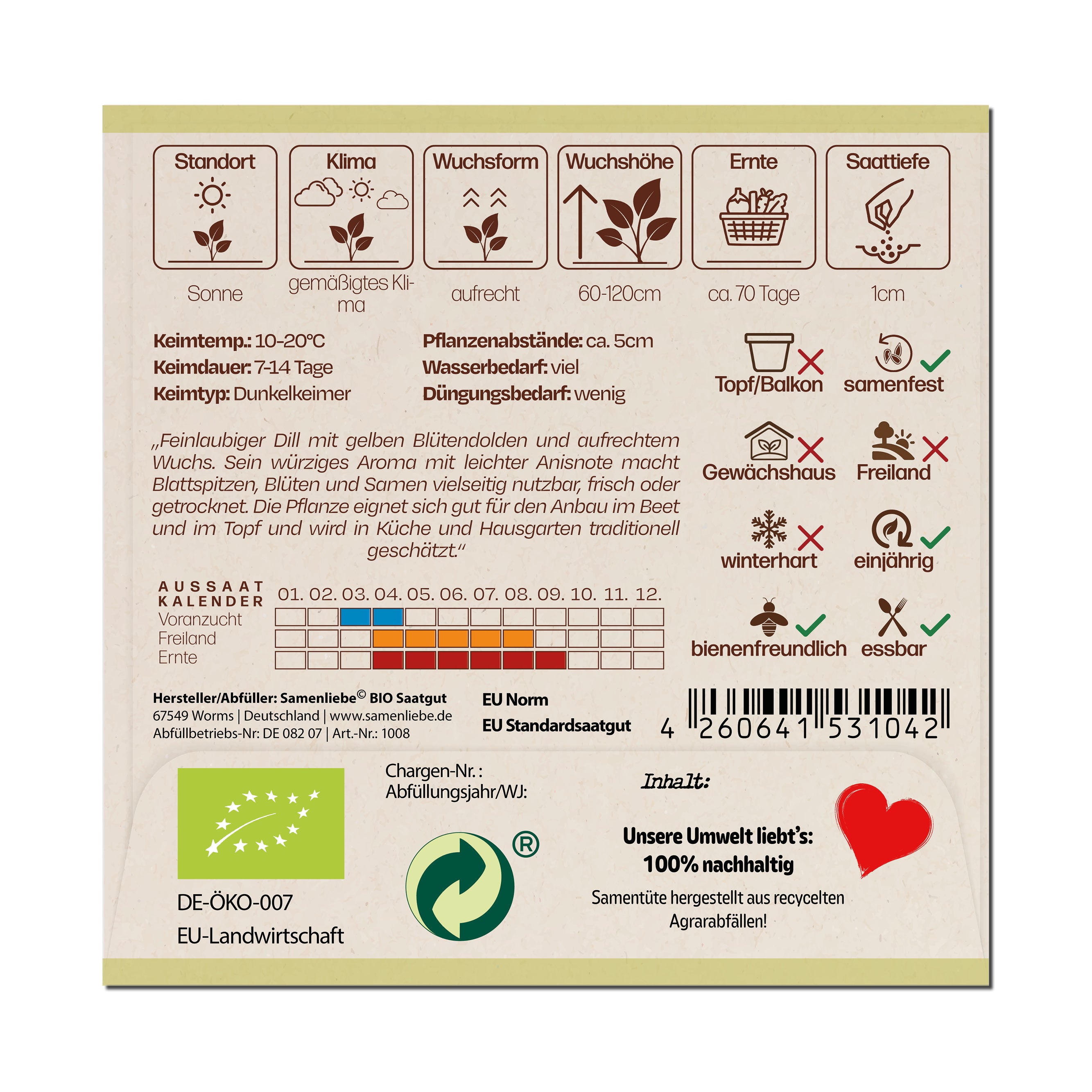 BIO Dill "Küchenkraut &amp; Gurkenkraut"