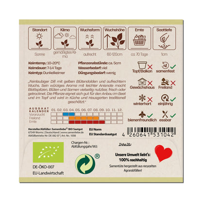 BIO Dill "Küchenkraut &amp; Gurkenkraut"