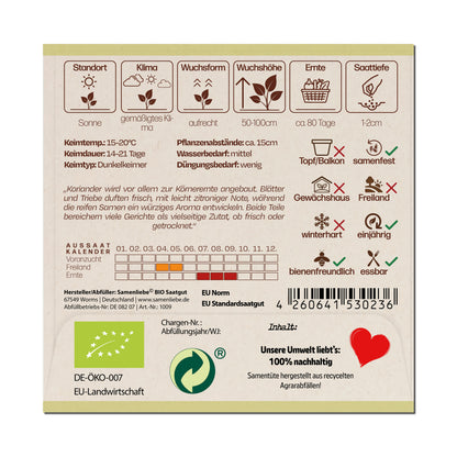 BIO Koriander "Küchenkraut &amp; Gewürzkraut"