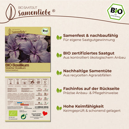 BIO Basilikum "Violetter Basilikum"