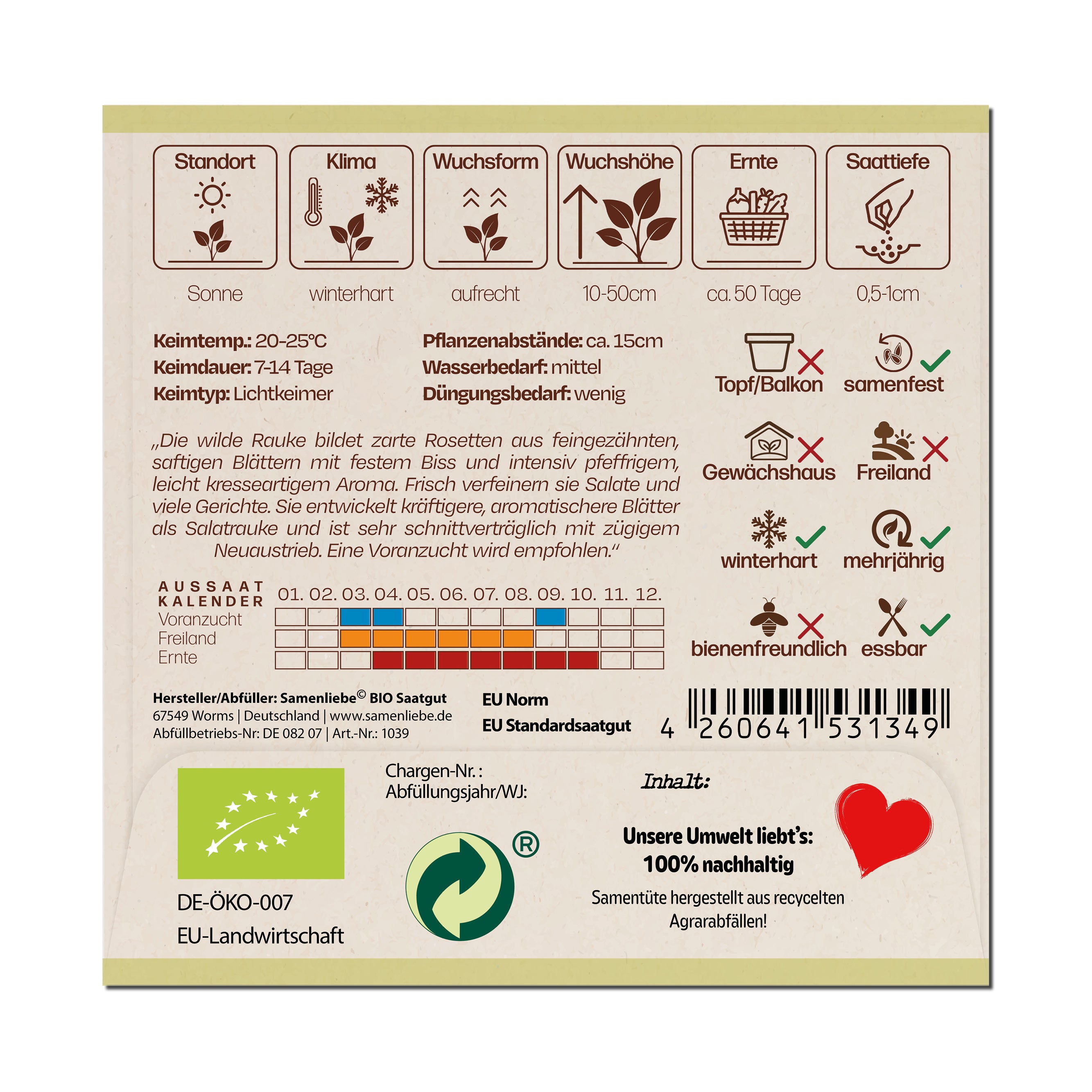 BIO Wilde Rauke "Rucola"