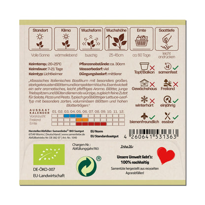 BIO Basilikum "italienischer Neapolitano"