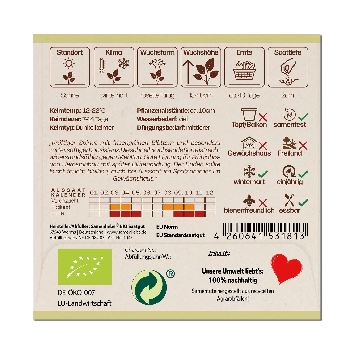 BIO Spinat "Butterflay"