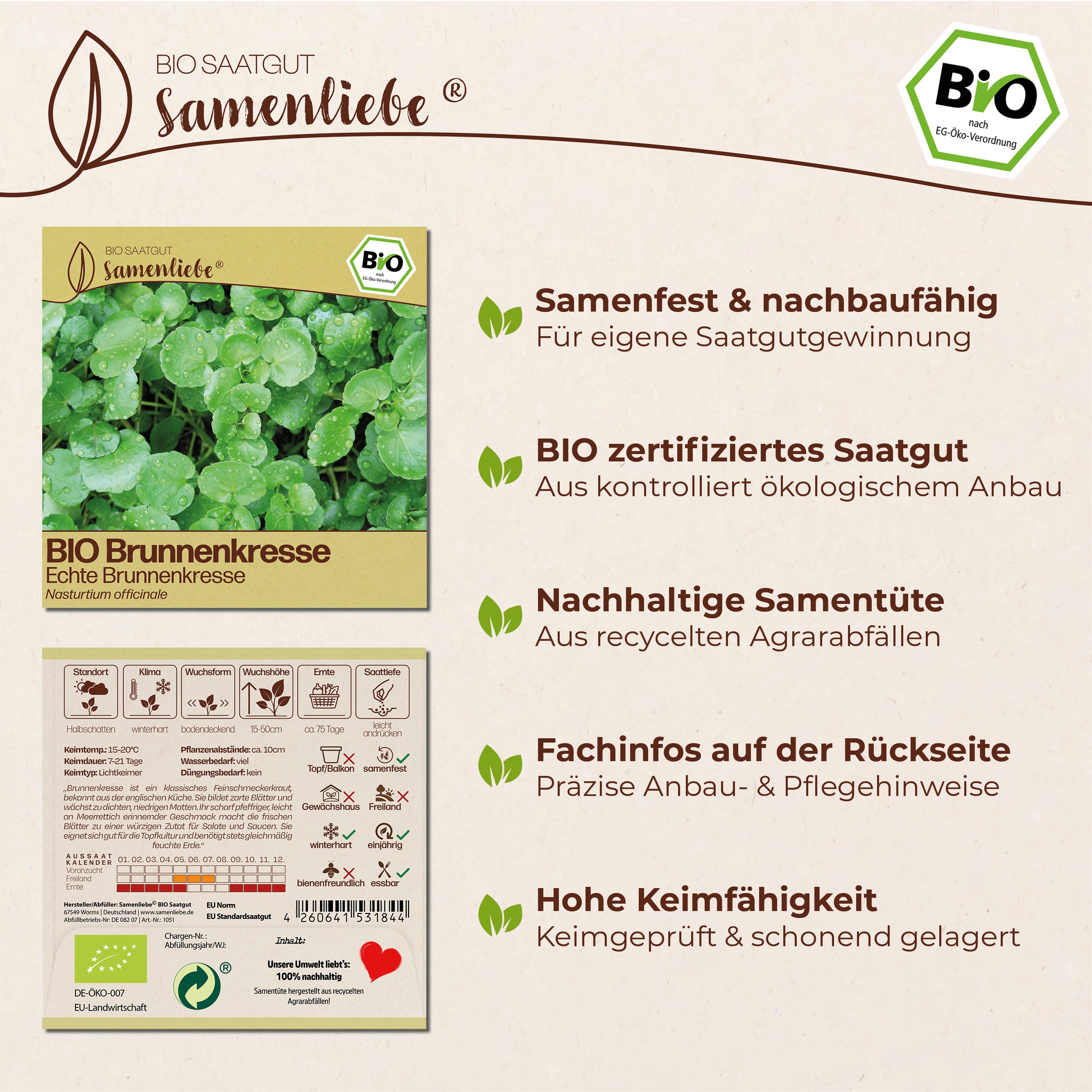 BIO Brunnenkresse "Echte Brunnenkresse"