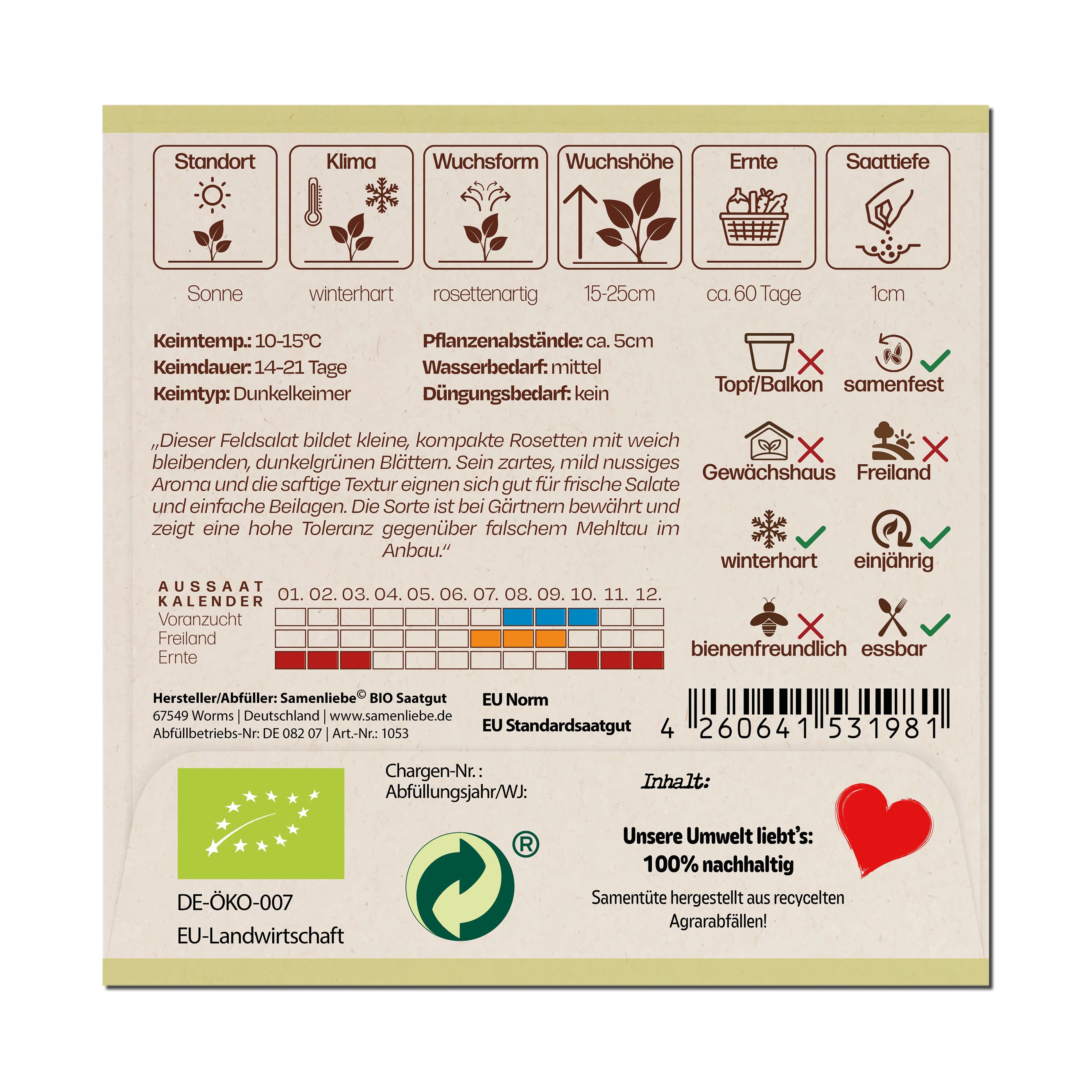 BIO Feldsalat "Vit"