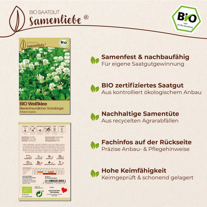BIO Weißklee "Bienenfreundlicher Gründünger"