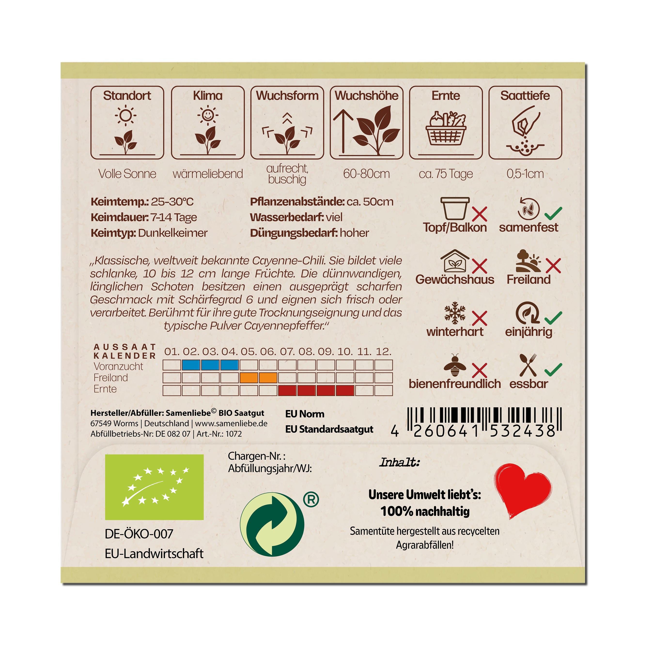 BIO Chili "De Cayenne"