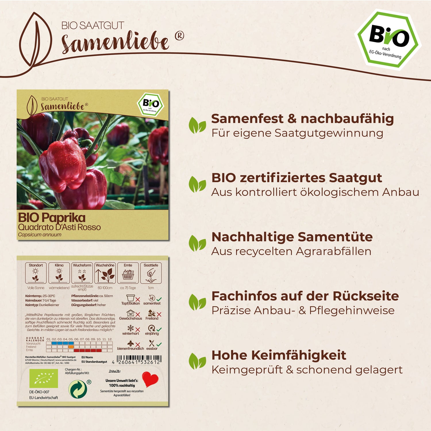 BIO Paprika "Quadrato D&