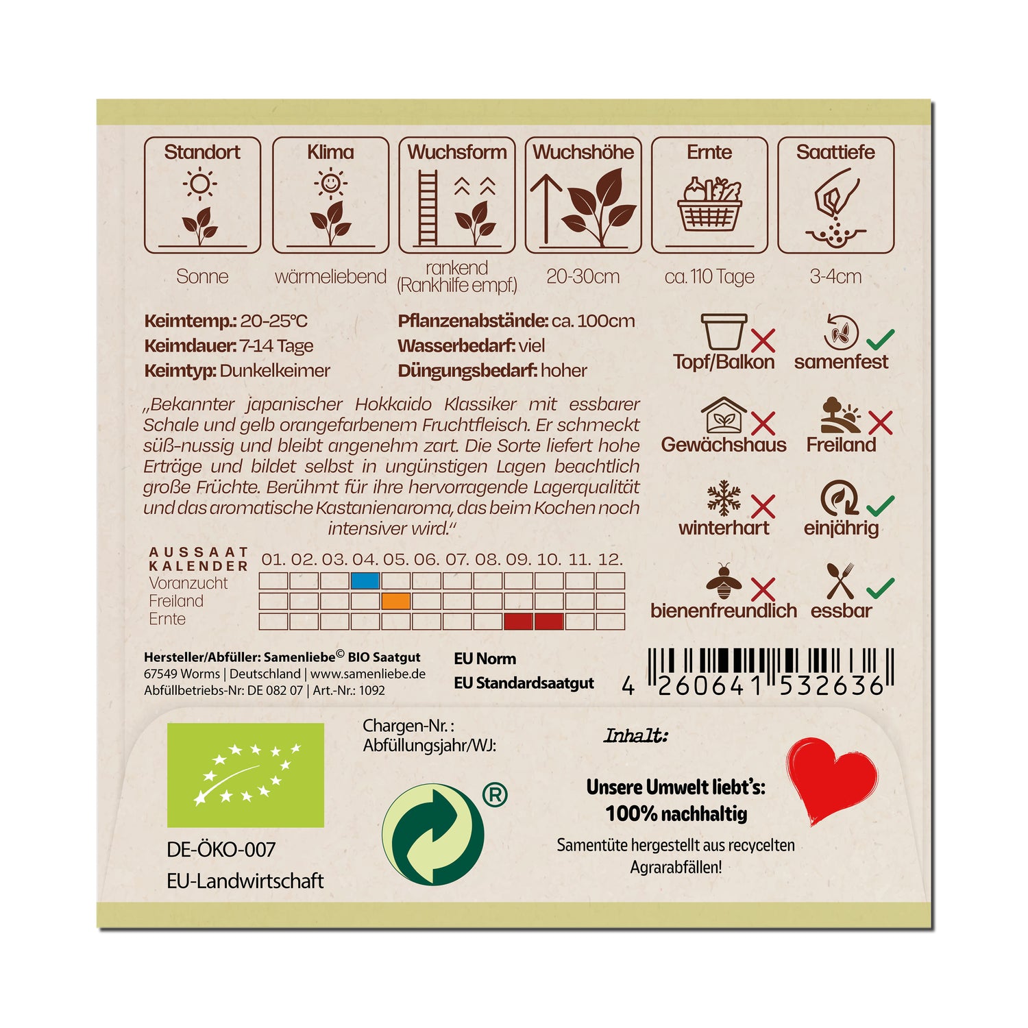 BIO Kürbis "Red Kuri"