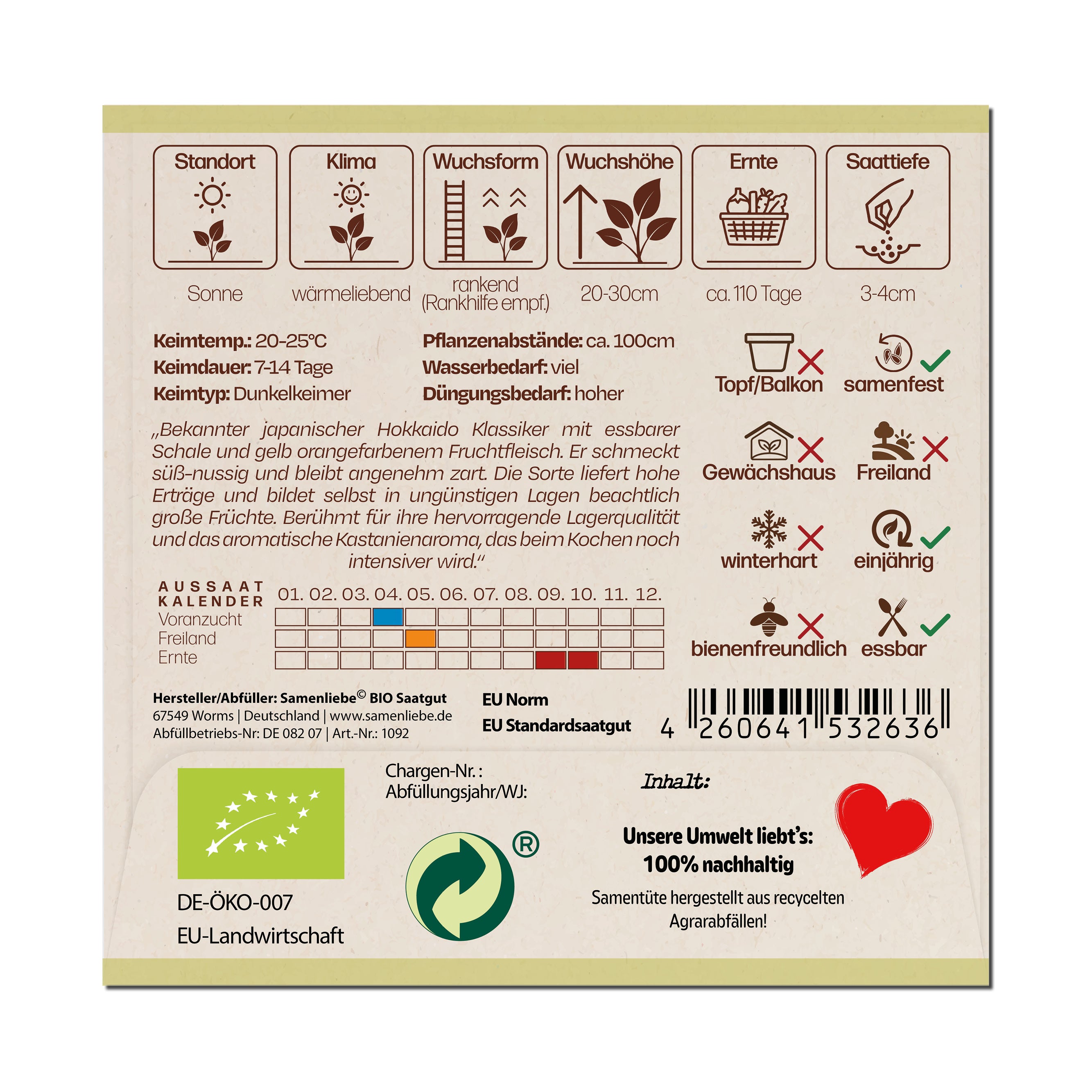 BIO Kürbis "Red Kuri"