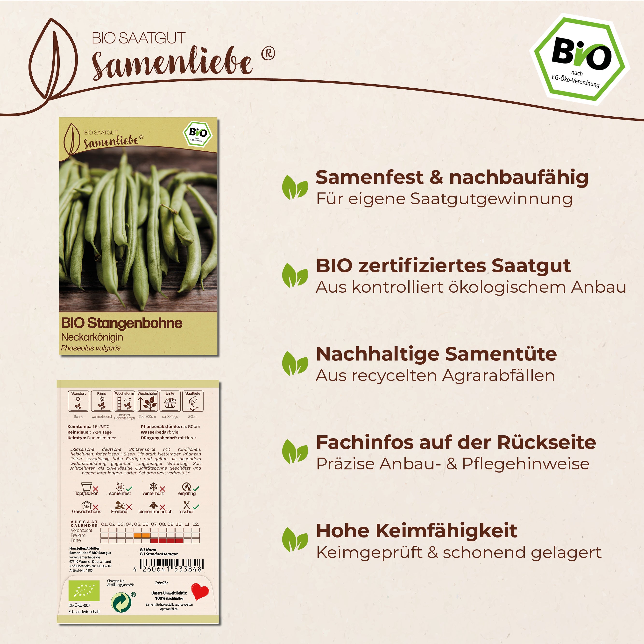 BIO Bohne "Neckarkönigin"
