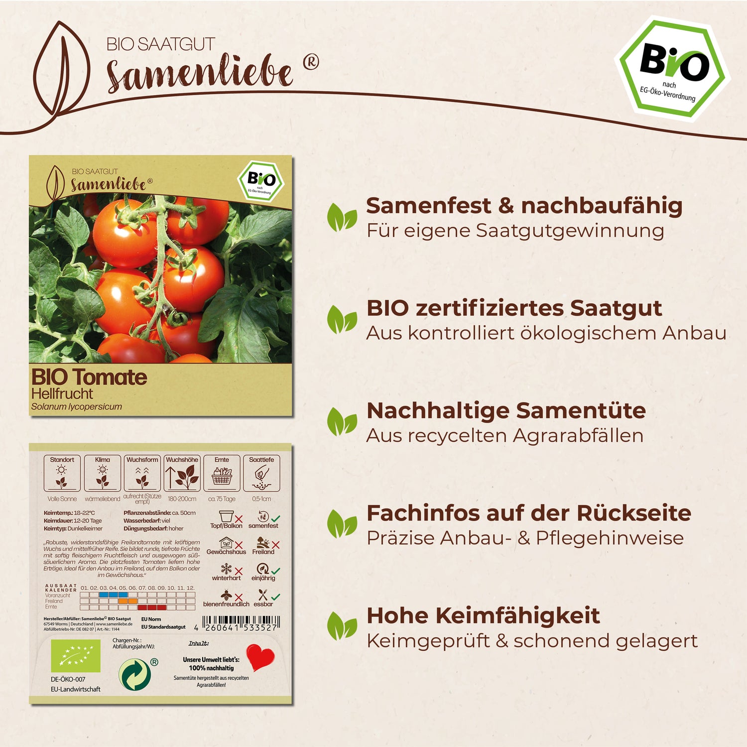 BIO Tomate "Hellfrucht"