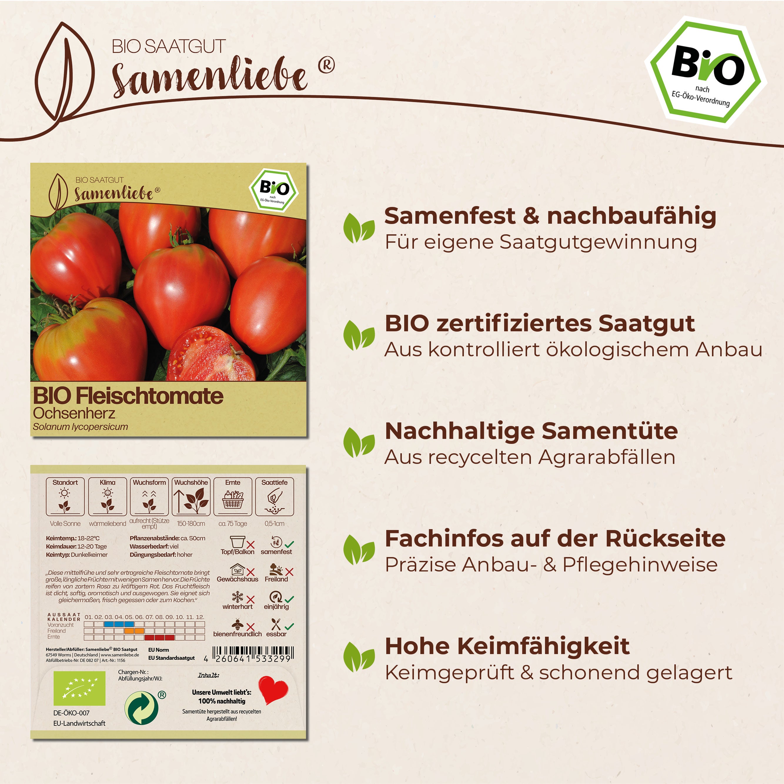 BIO Fleischtomate "Ochsenherz"