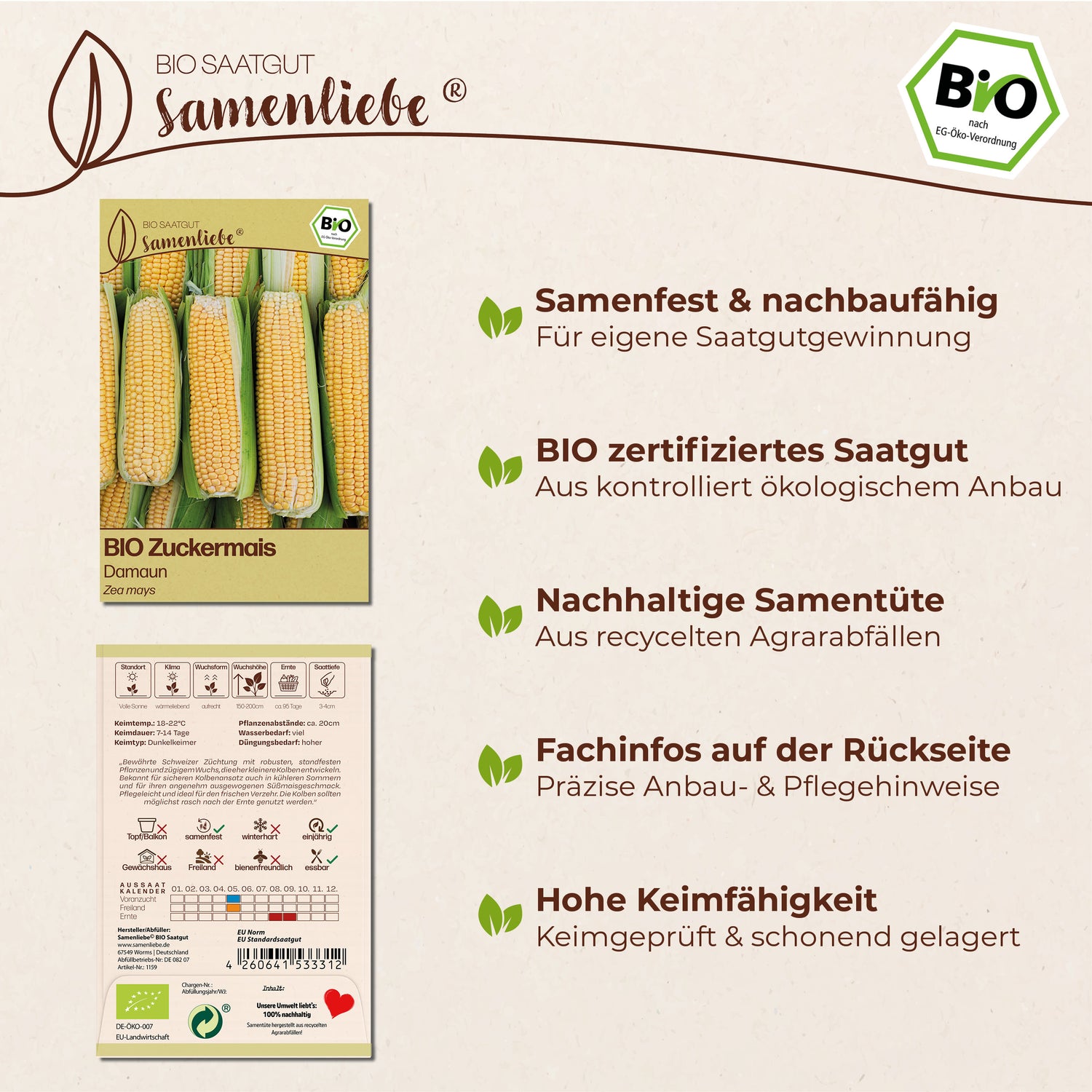 BIO Zuckermais "Damaun"