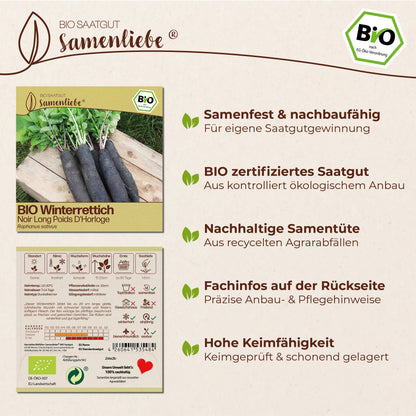 BIO Rettich "Noir Long Poids D&