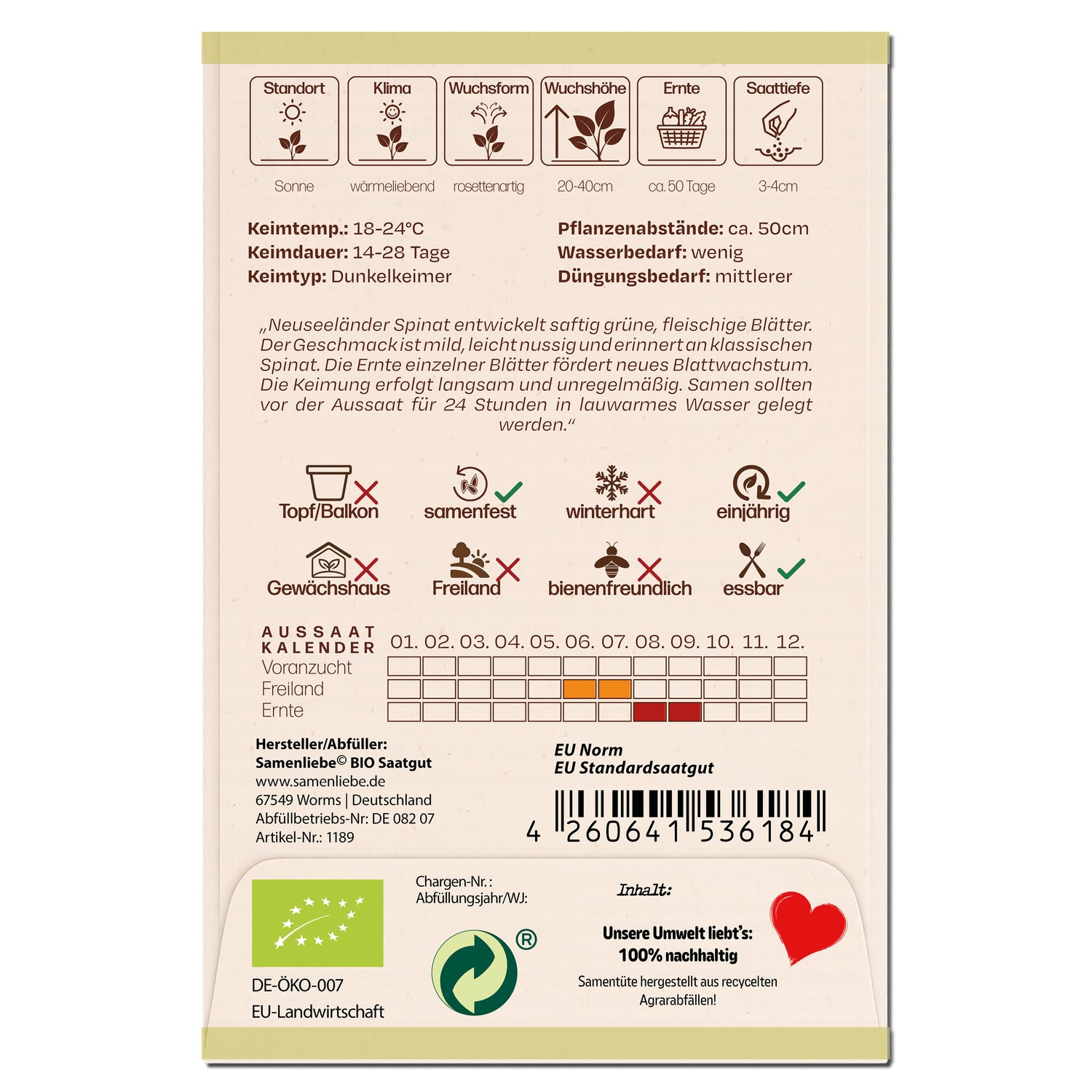 BIO Spinat "Neuseeländer Spinat"