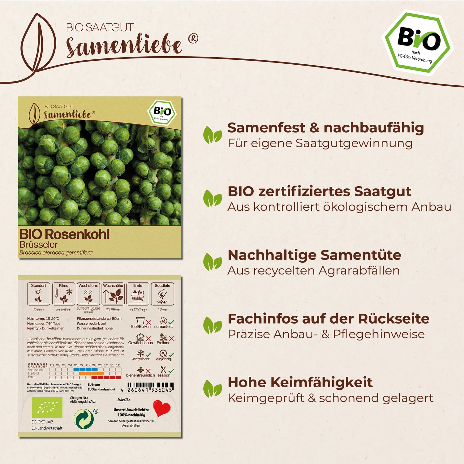 BIO Rosenkohl "Brüsseler Rosenkohl"