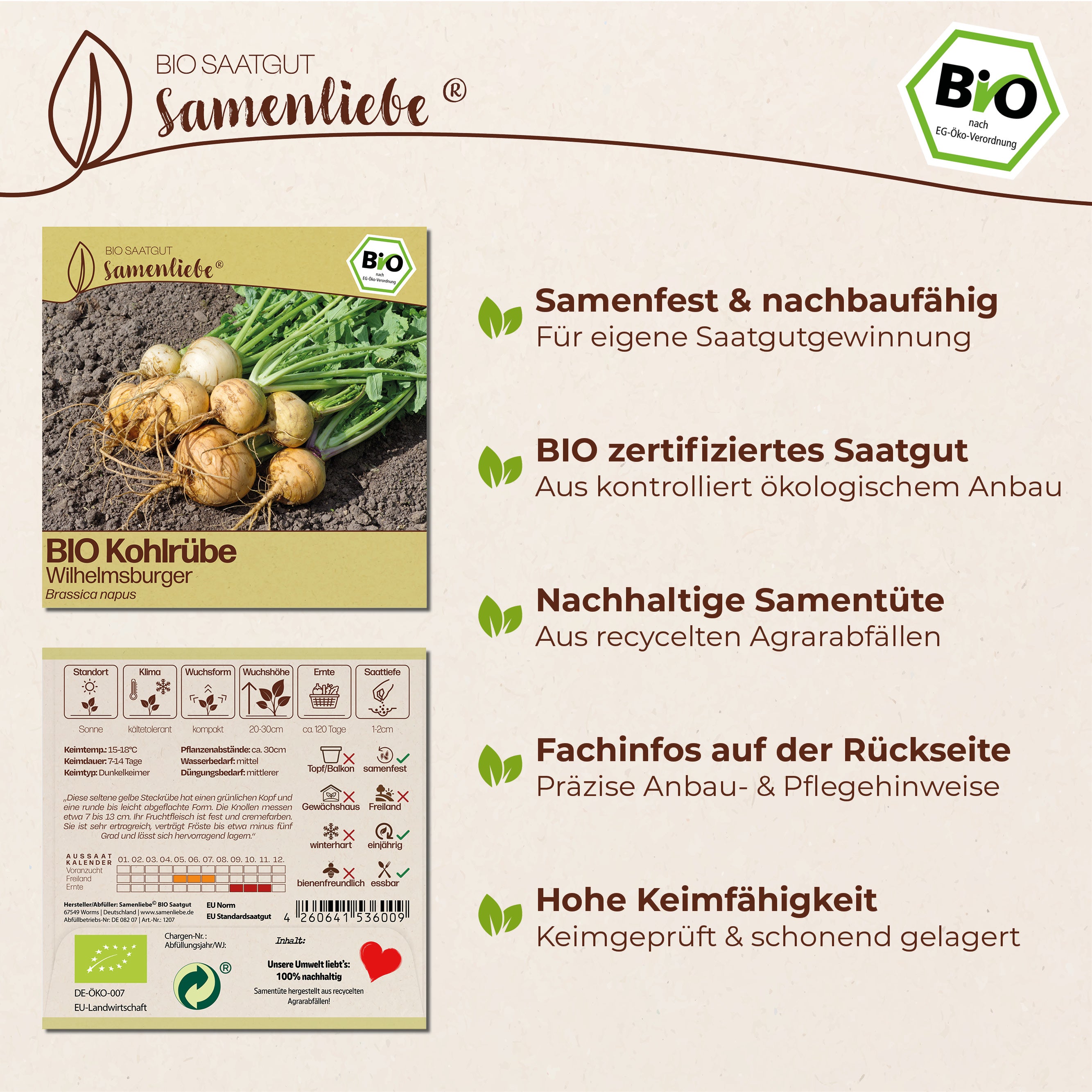BIO Kohlrübe "Wilhelmsburger"