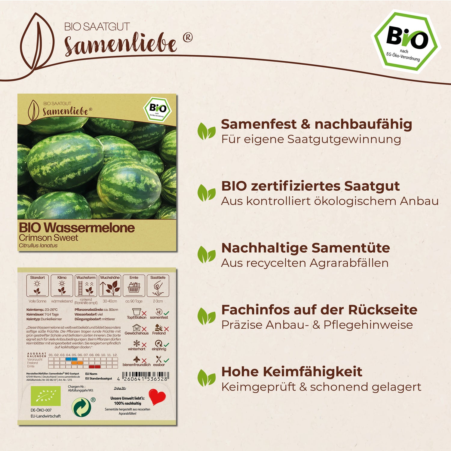 BIO Melone "Crimson Sweet"
