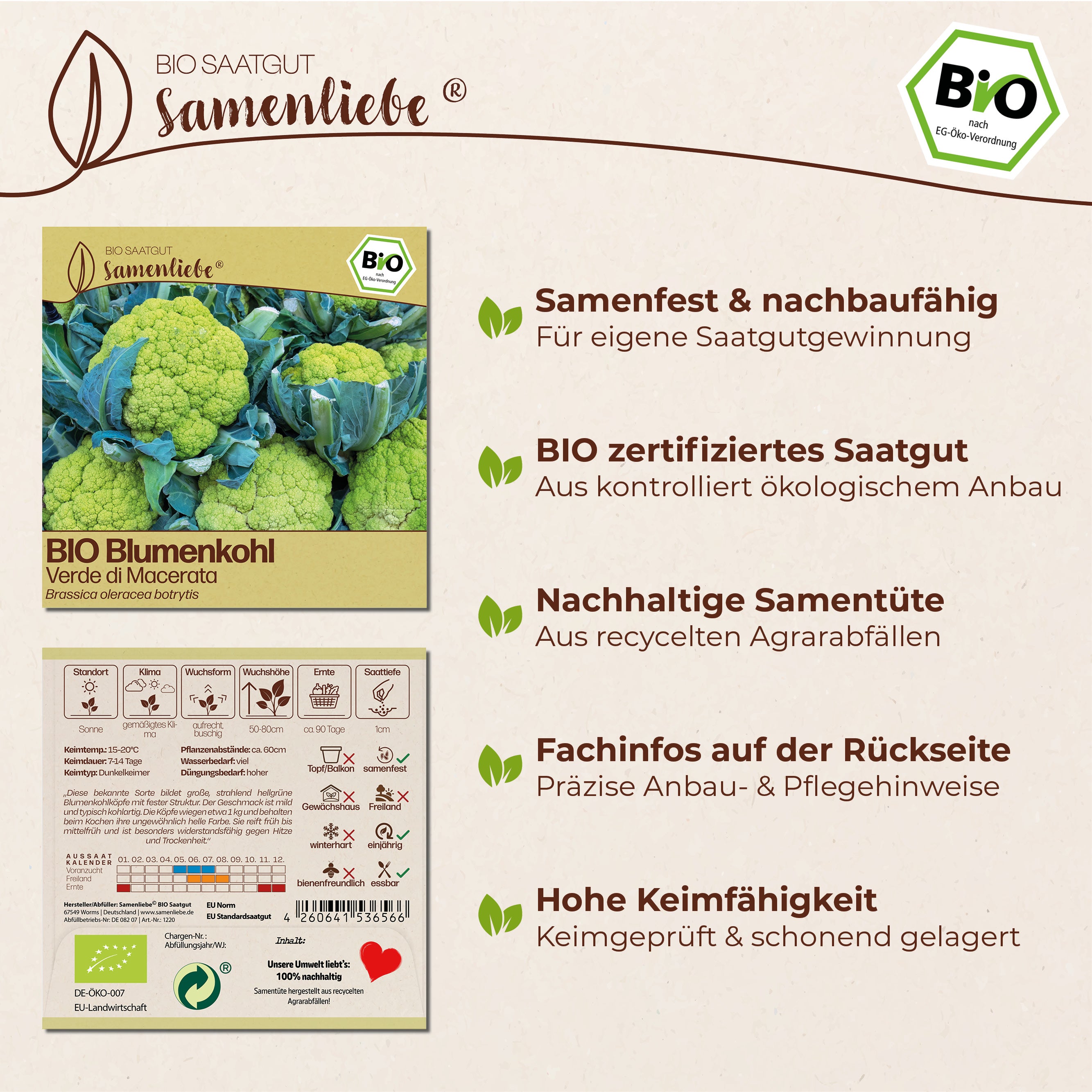 BIO Blumenkohl "Verde di Macerata"