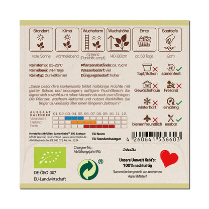 BIO Gurke "Halblange Weiße"