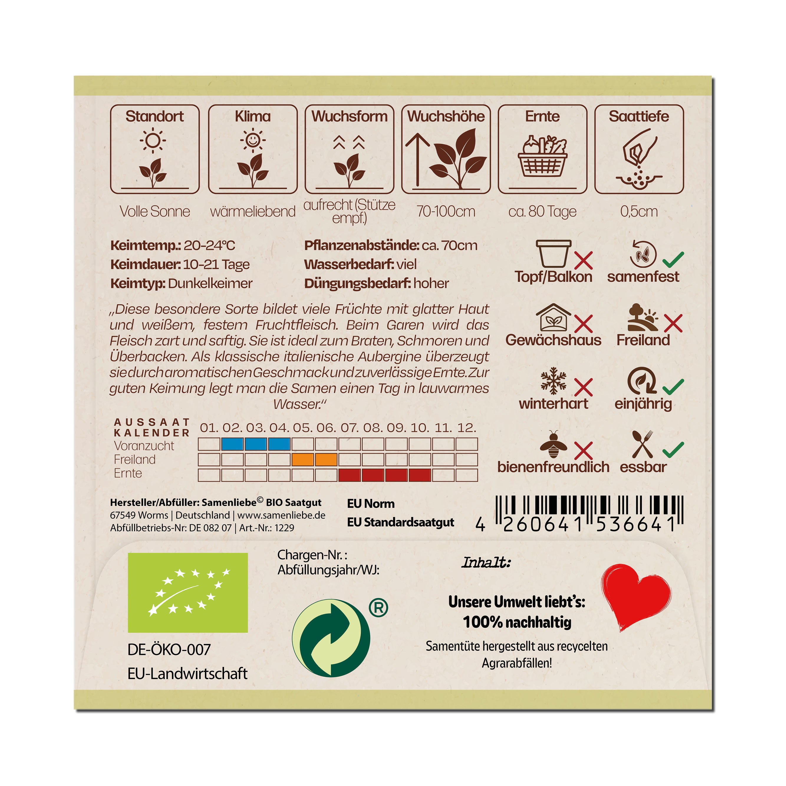 BIO Aubergine "Violetta di Firenza"