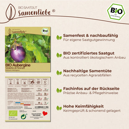 BIO Aubergine "Violetta di Firenza"