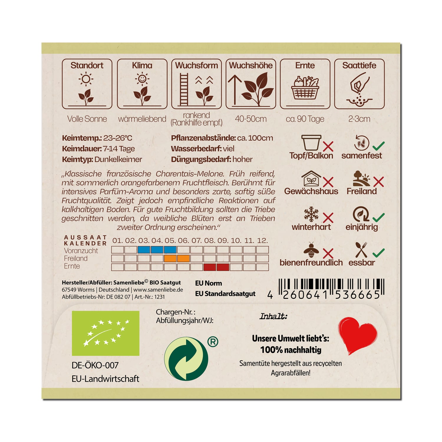 BIO Melone "Cantaloupe"