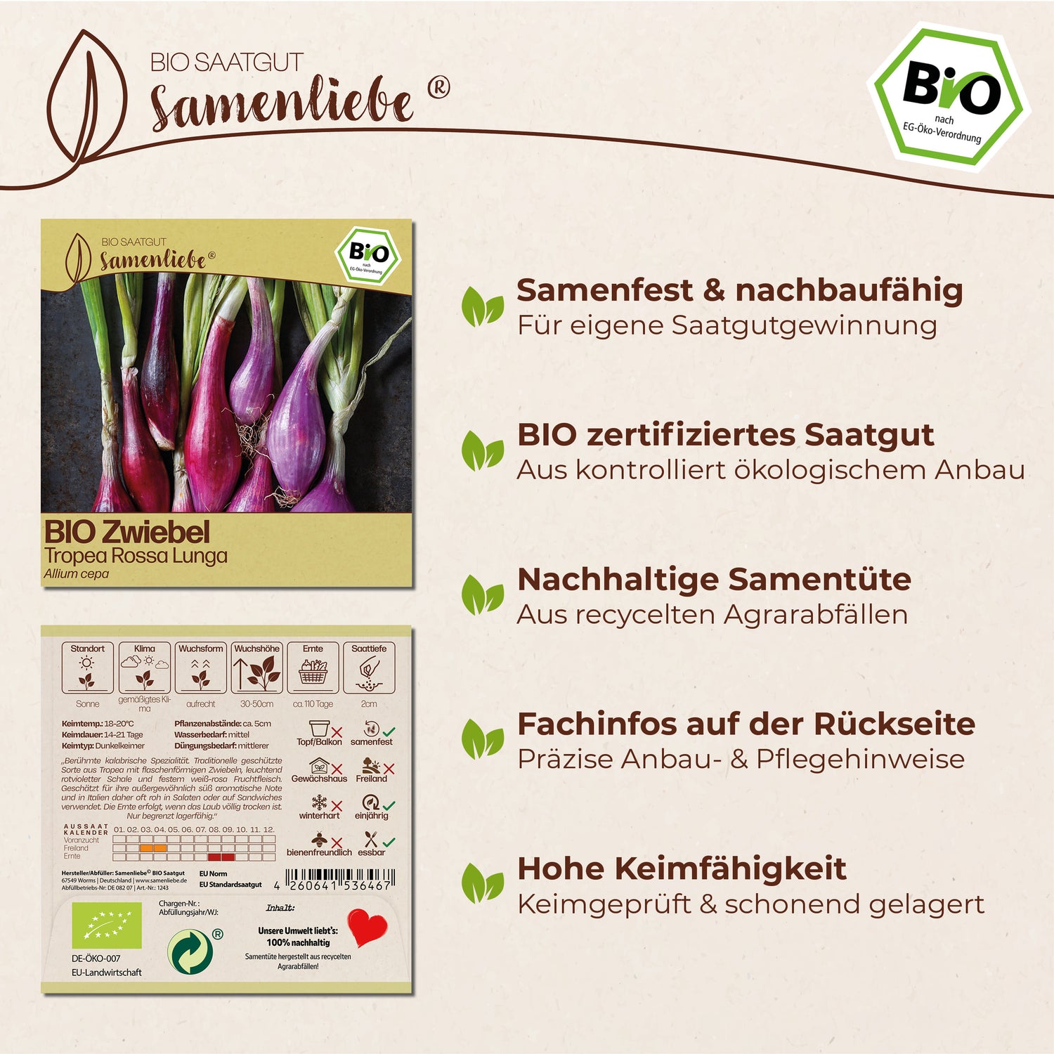 BIO Zwiebel "Tropea Rossa Lunga"