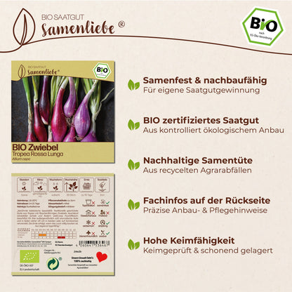 BIO Zwiebel "Tropea Rossa Lunga"