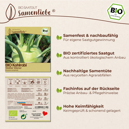 BIO Kohlrabi "Weißer Wiener"